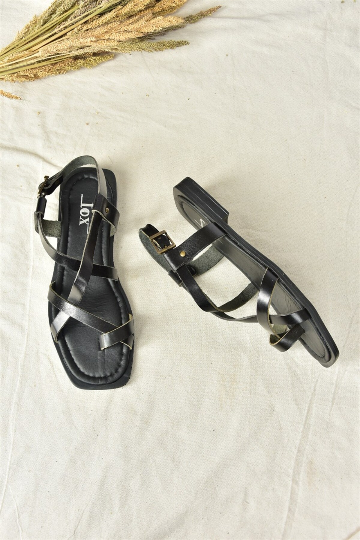 صندل زنانه مشکی Fox Shoes | M2918412 اورجینال - تصویر 3