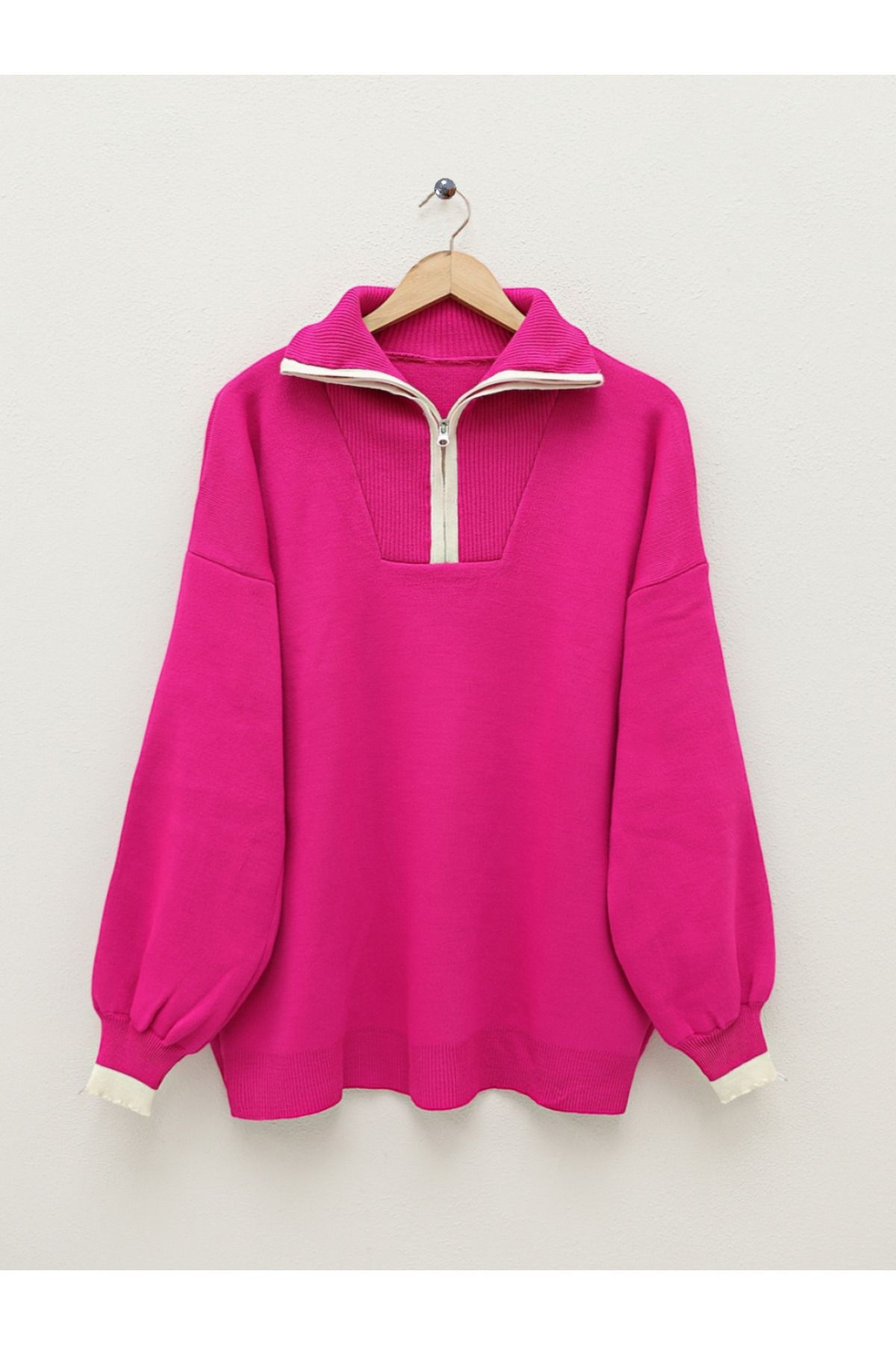 Pink tunic shop half zip