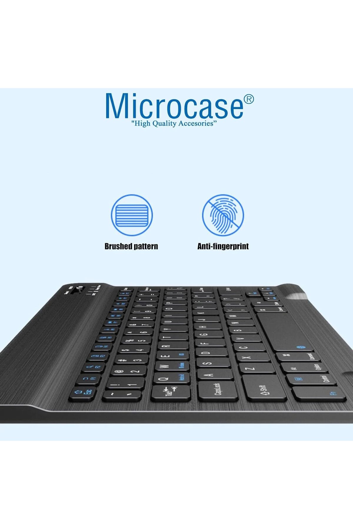 Tablet ve Telefonlar için Şarjlı Bluetooth Türkçe Q Klavye - AL2671 Mavi 2