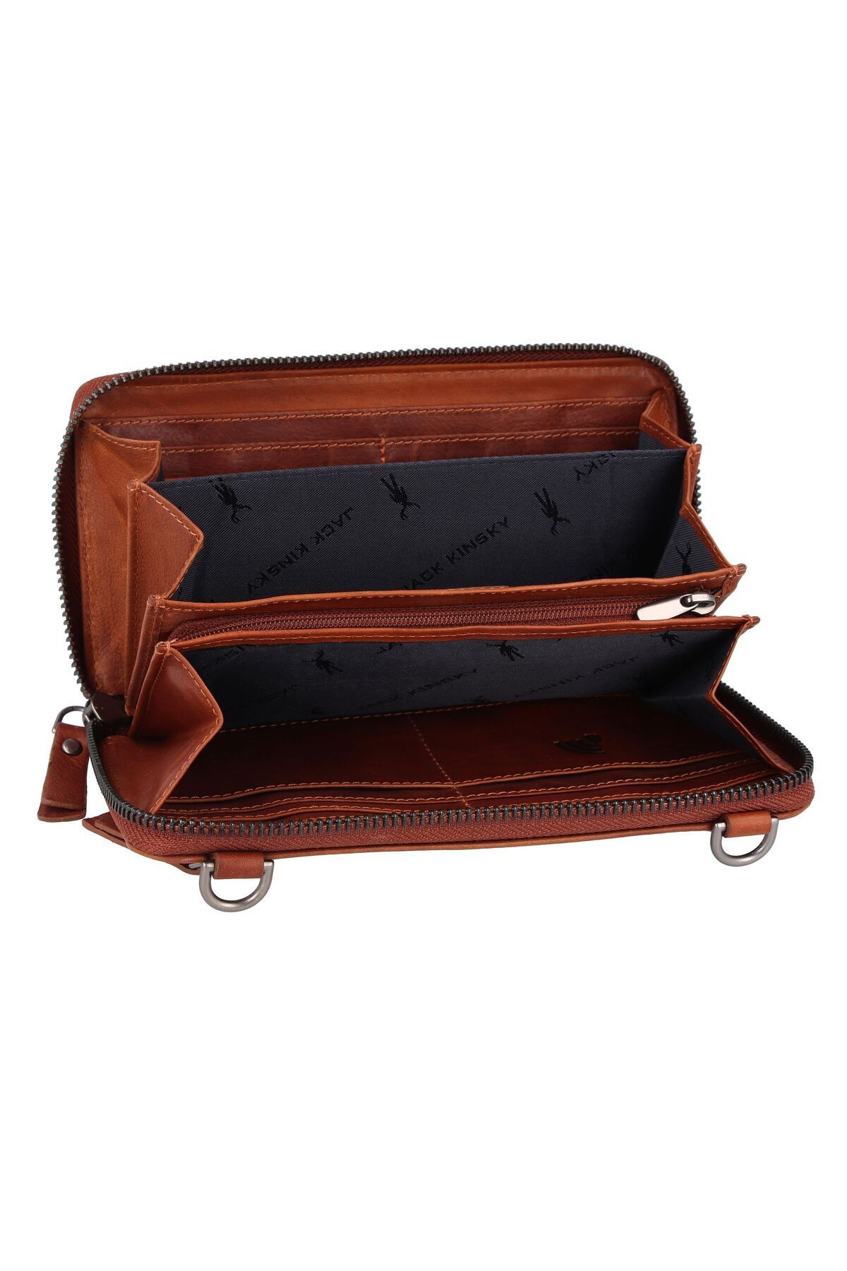 Jack Kinsky-Clutch Geldbörse Leder 19 cm 5