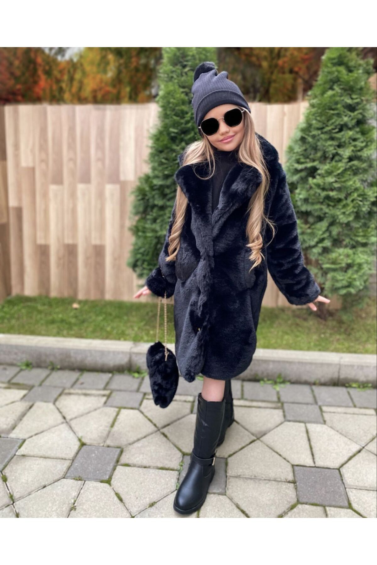 intimo kids kız çocuk uzun kürklü kaban 4 lü takımı - Fiyatı, Yorumları