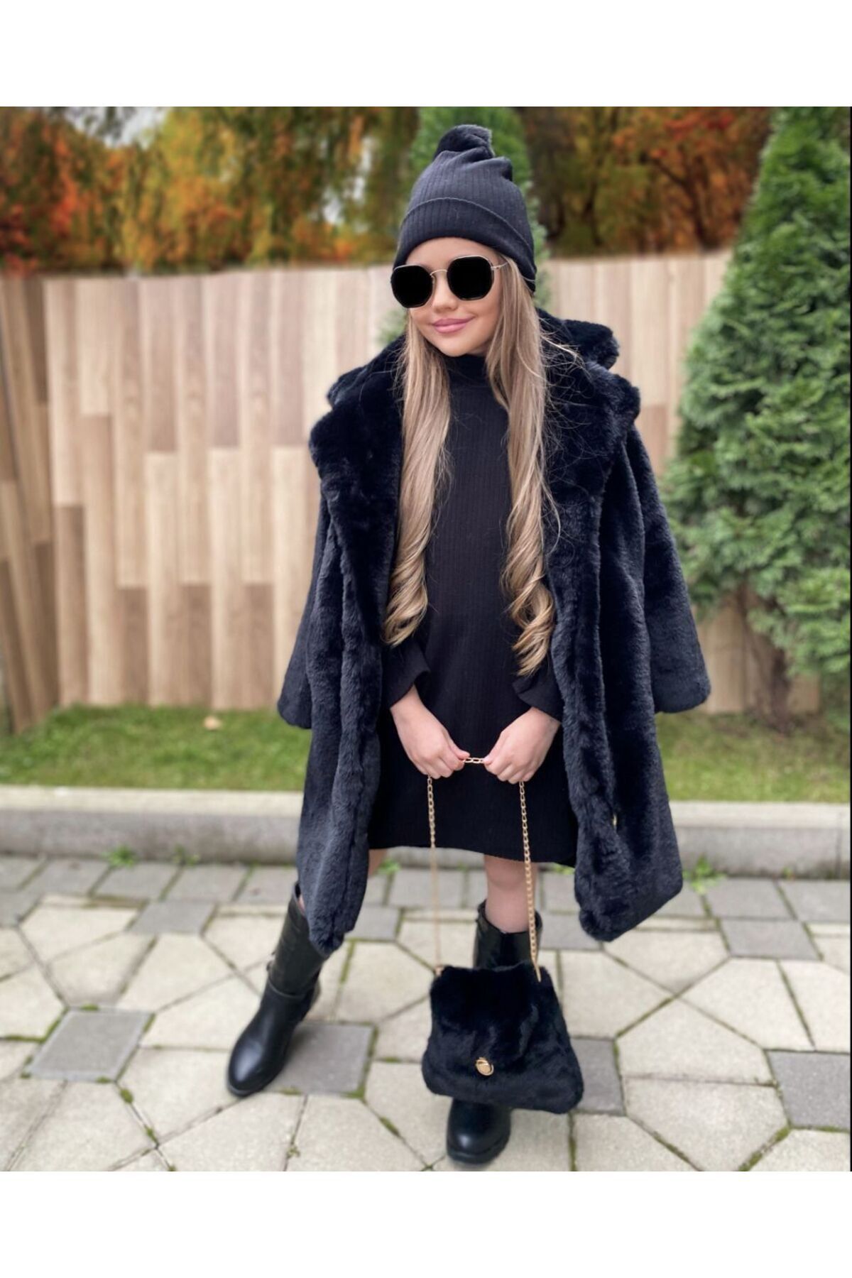 intimo kids kız çocuk uzun kürklü kaban 4 lü takımı Fiyatı, Yorumları ...