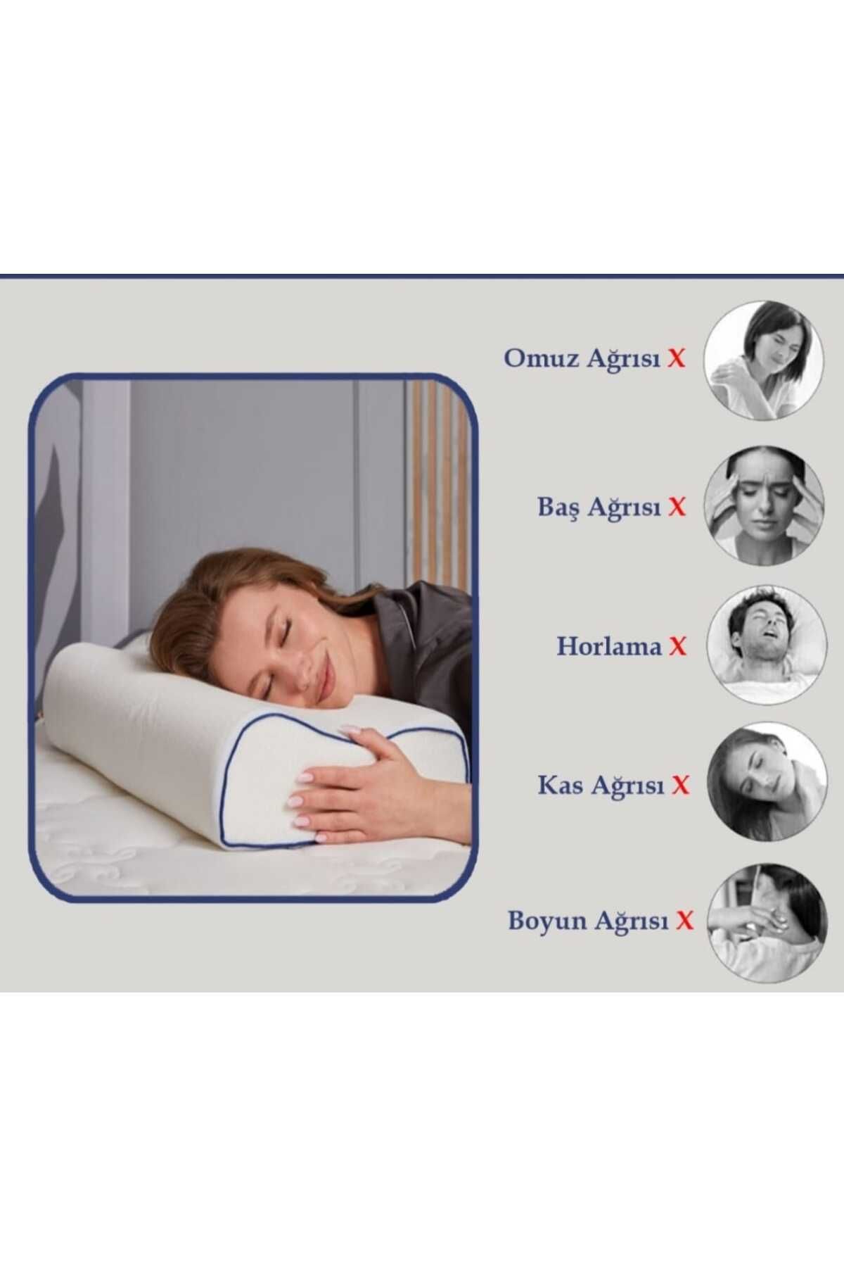 AYHOME Perna De Susținere A Gâtului Visco Ortopedică Medicală Pernă Ergonomică 60 X 40 X 12 Cm - One Size