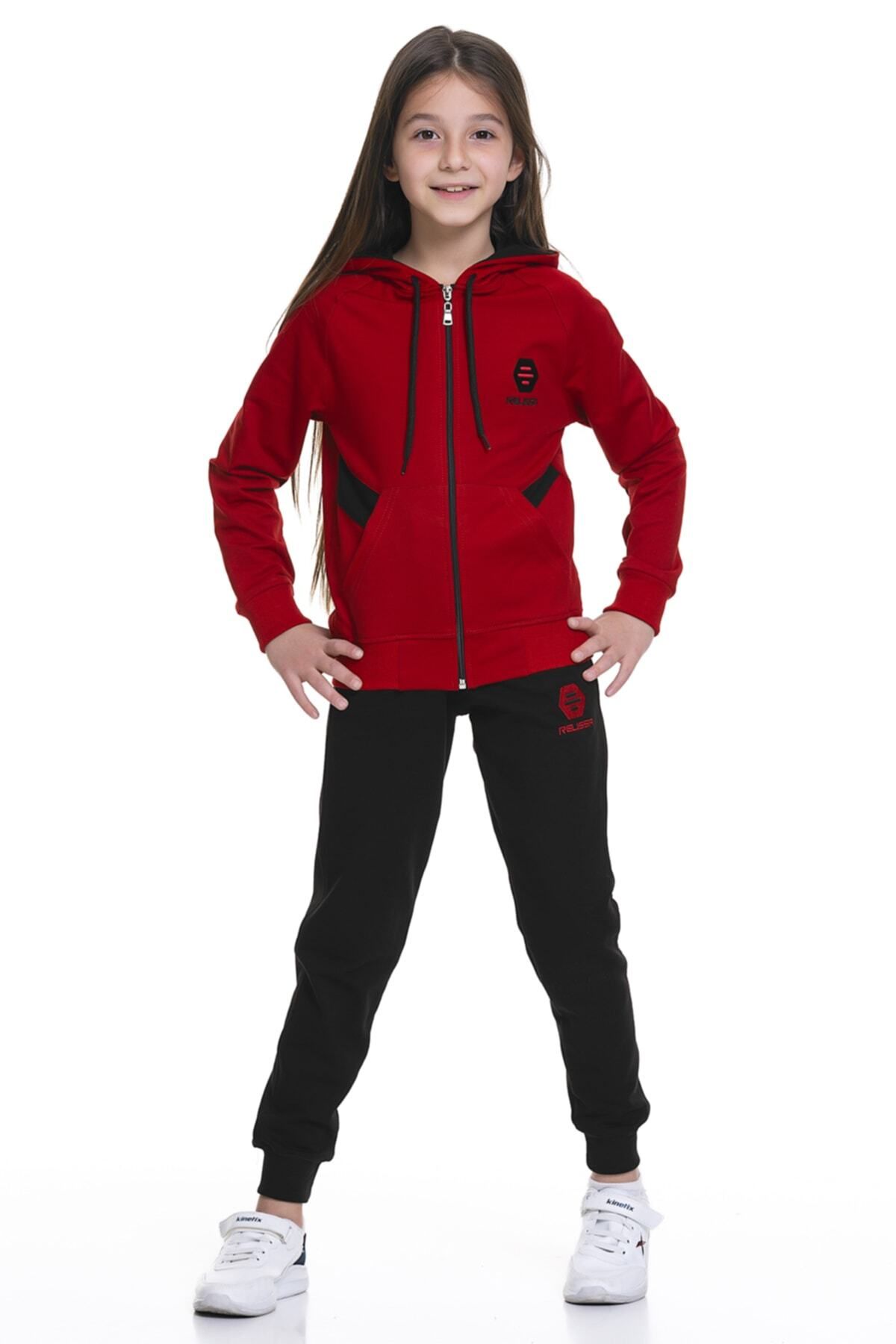 Girls red shop tracksuit