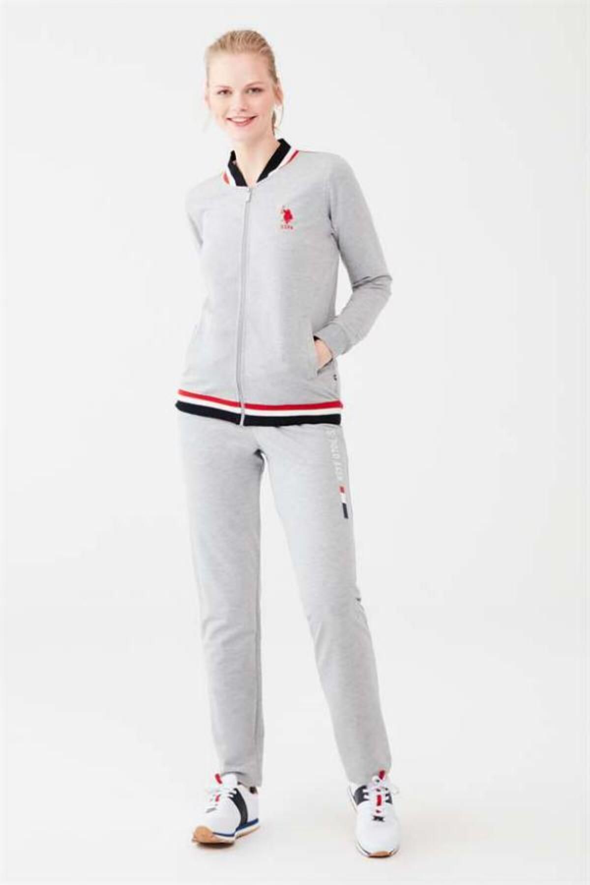 U.S. Polo Assn. Sweatsuit set Gray Regular fit Trendyol