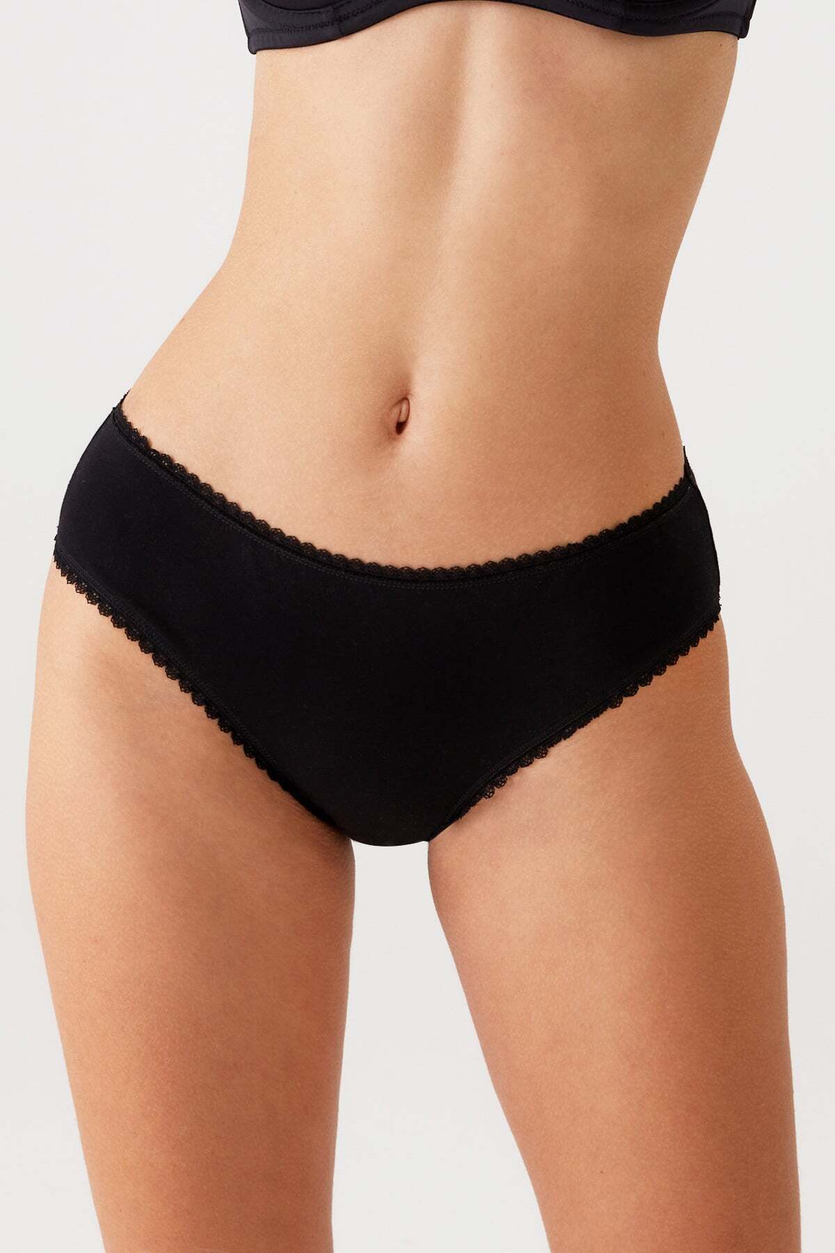 Pierre Cardin-Pachet de 3 chiloți din bumbac cu talie normală 2238 negru-alb-brun 6