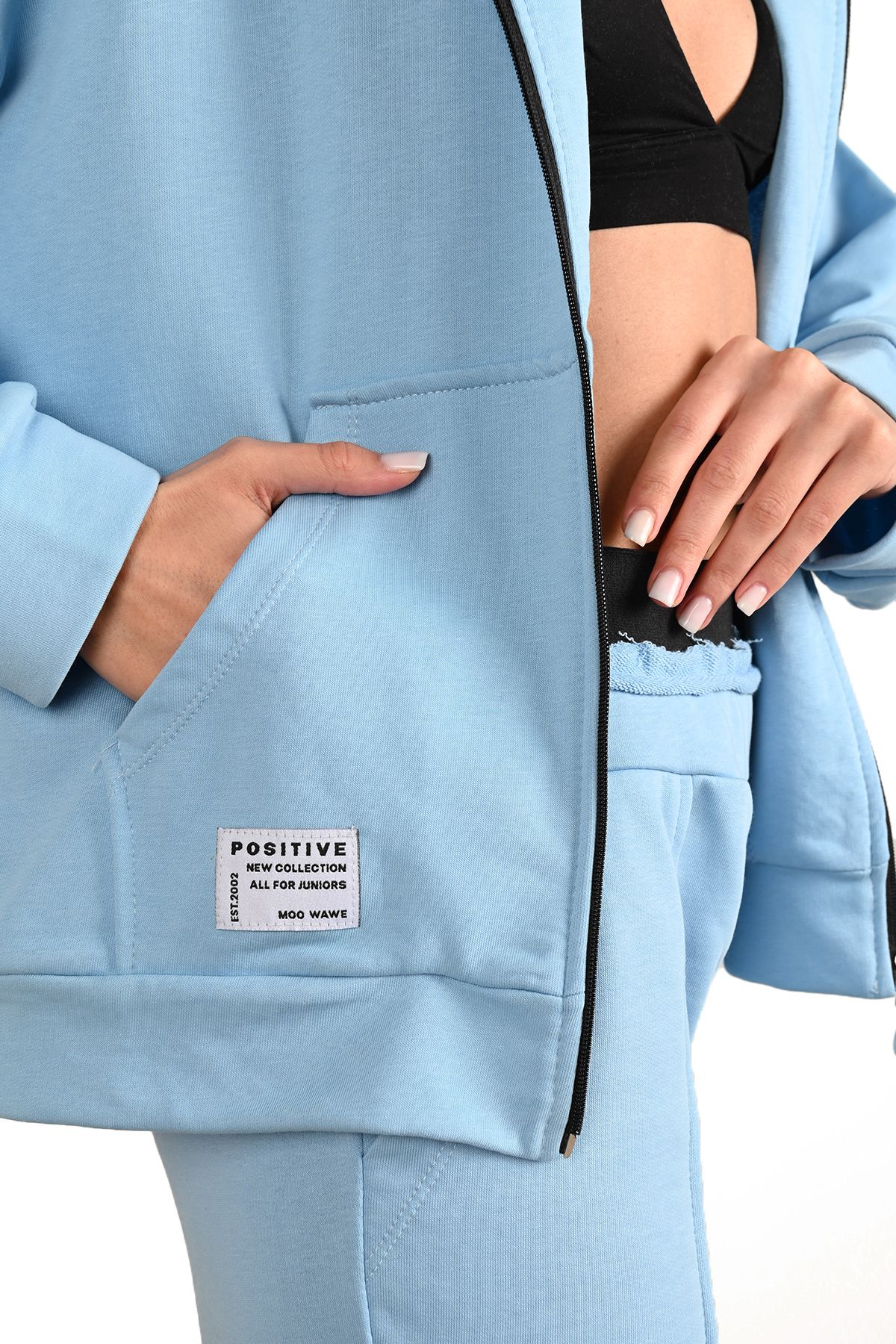 Koza Butik Sweatsuit set Blue Regular fit Trendyol