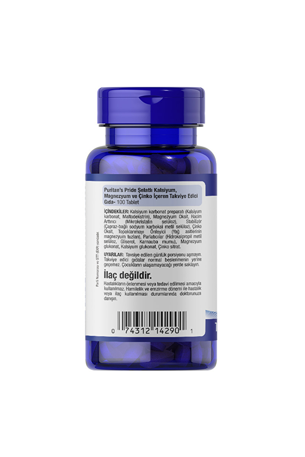 Calcium Magnesium Zinc 100 Tablets