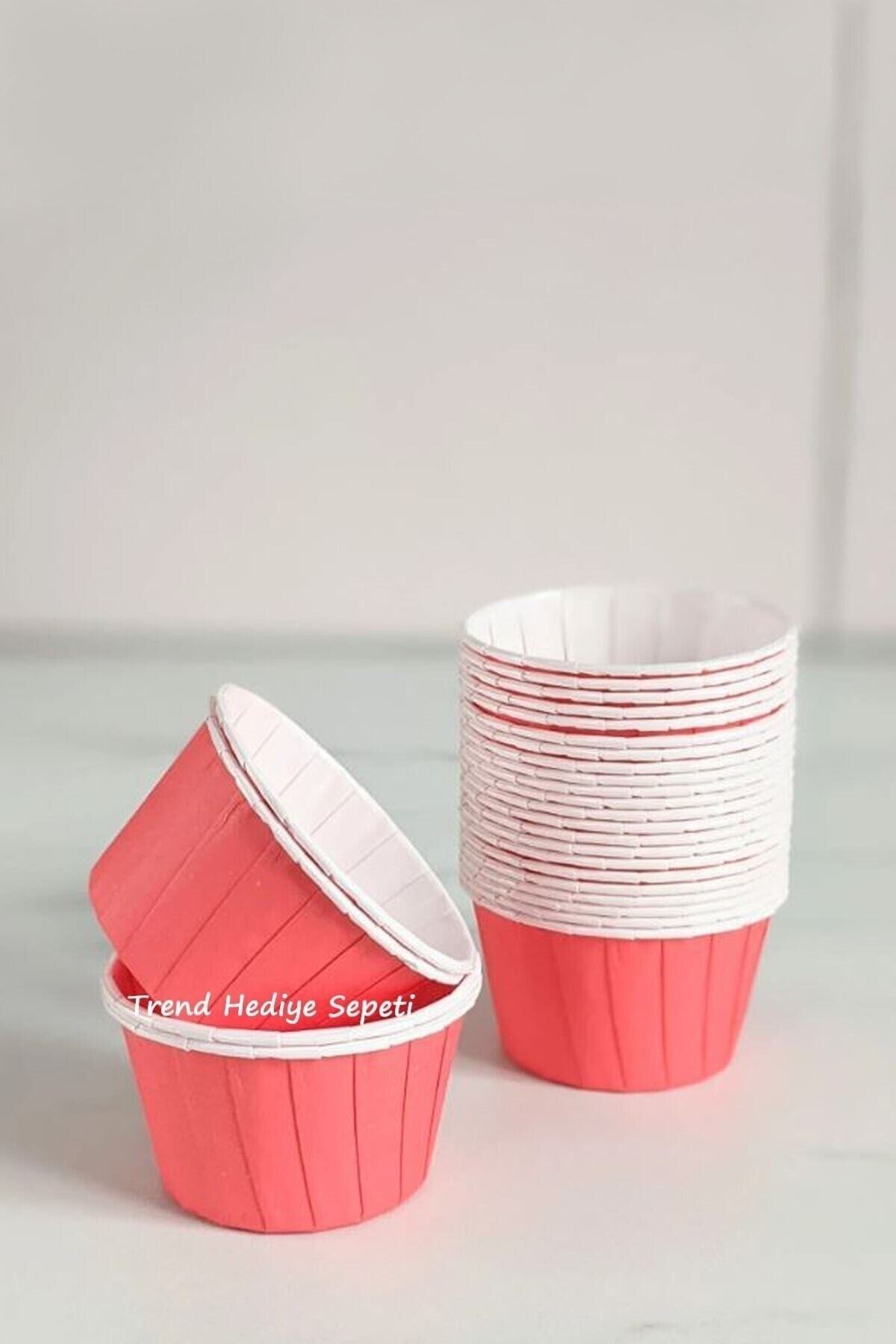 50 Pcs Red Muffin Cupcake Mold Cake Capsule Cake Mold , Muffin Cake Mold , Airfryer Compatible