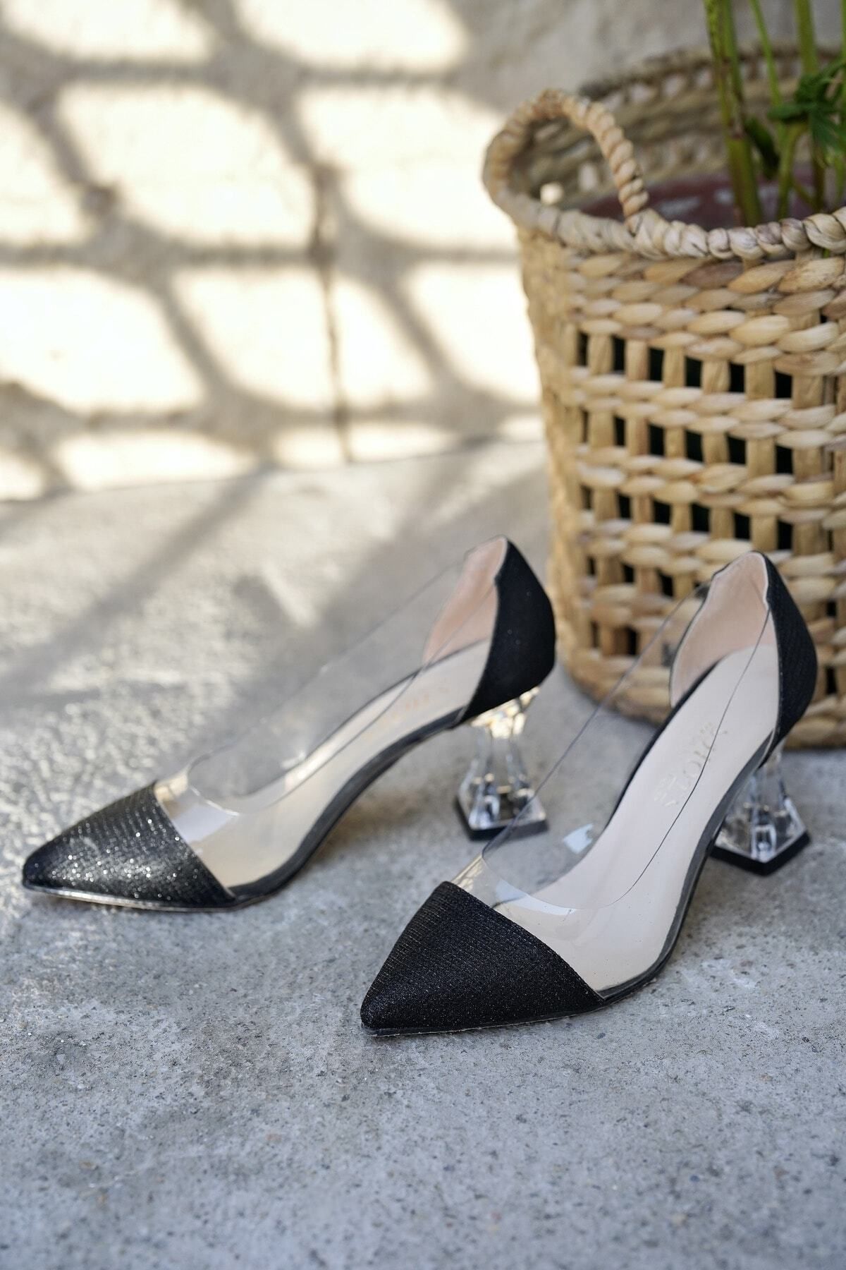 Transparent high cheap heels shoes