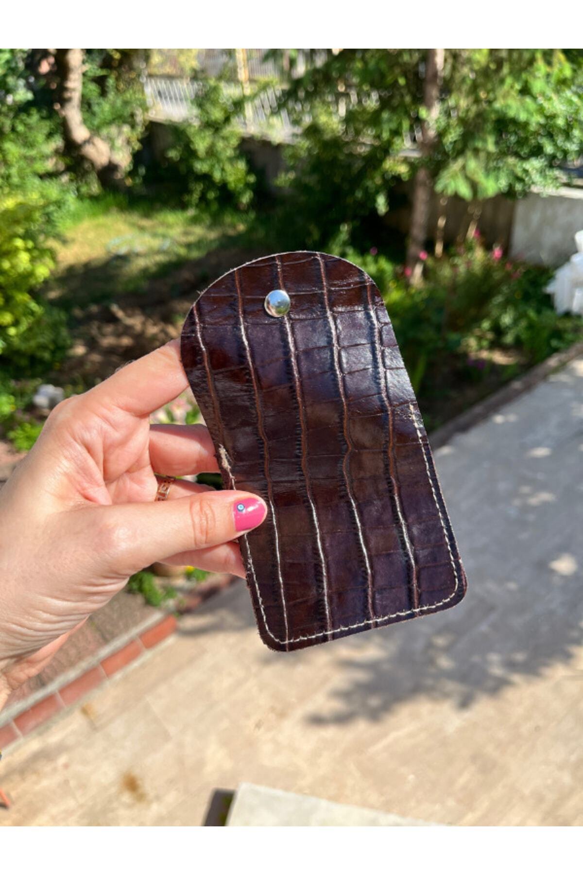 کیف پول مردانه قهوه ای Pinkylola | Karekahvekroko 01 اورجینال - تصویر 3