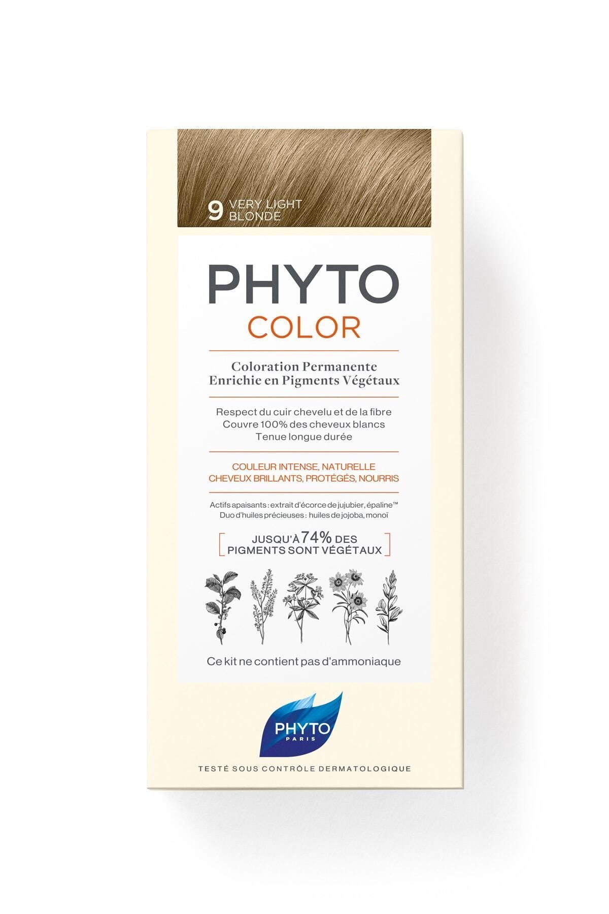 Phyto رنگ موی گیاهی دائمی فیتوکالر بدون آمونیاک شماره 9رنگ زرد روشن