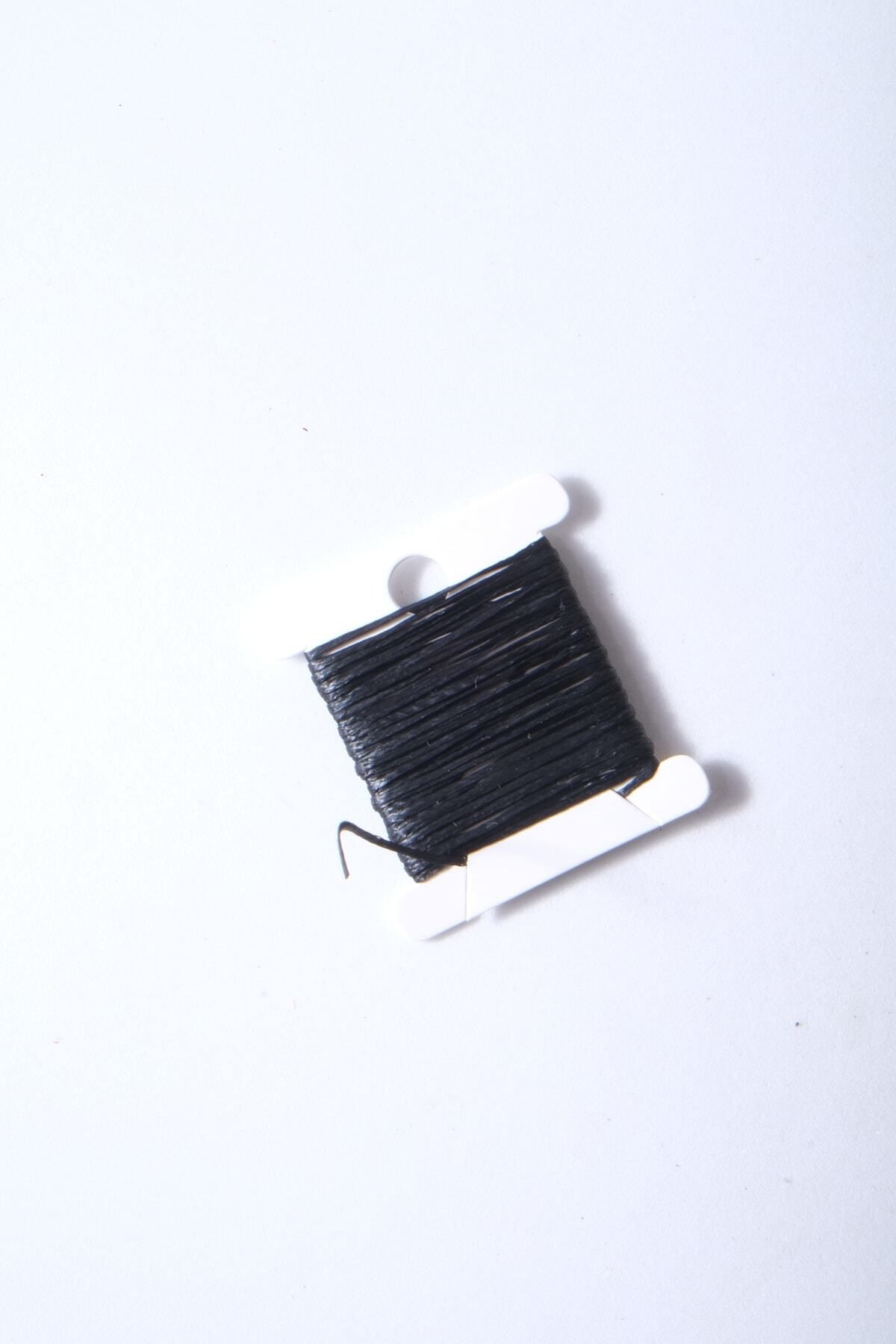 Siyah 3 Metre 0.6 Mm Mumlu Ip Kolye Ipi Takı Tasarım Ipi Tesbih Ipi Bileklik Ipi