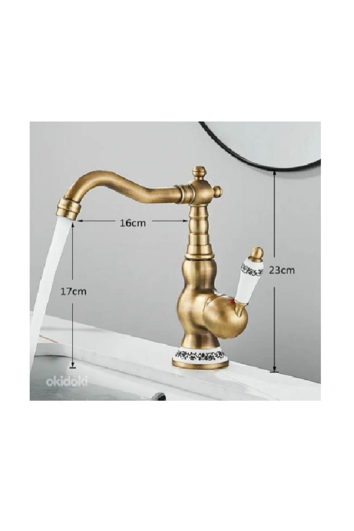 OEM-Bathroom Sink Faucet Antique Brass New Imported 4