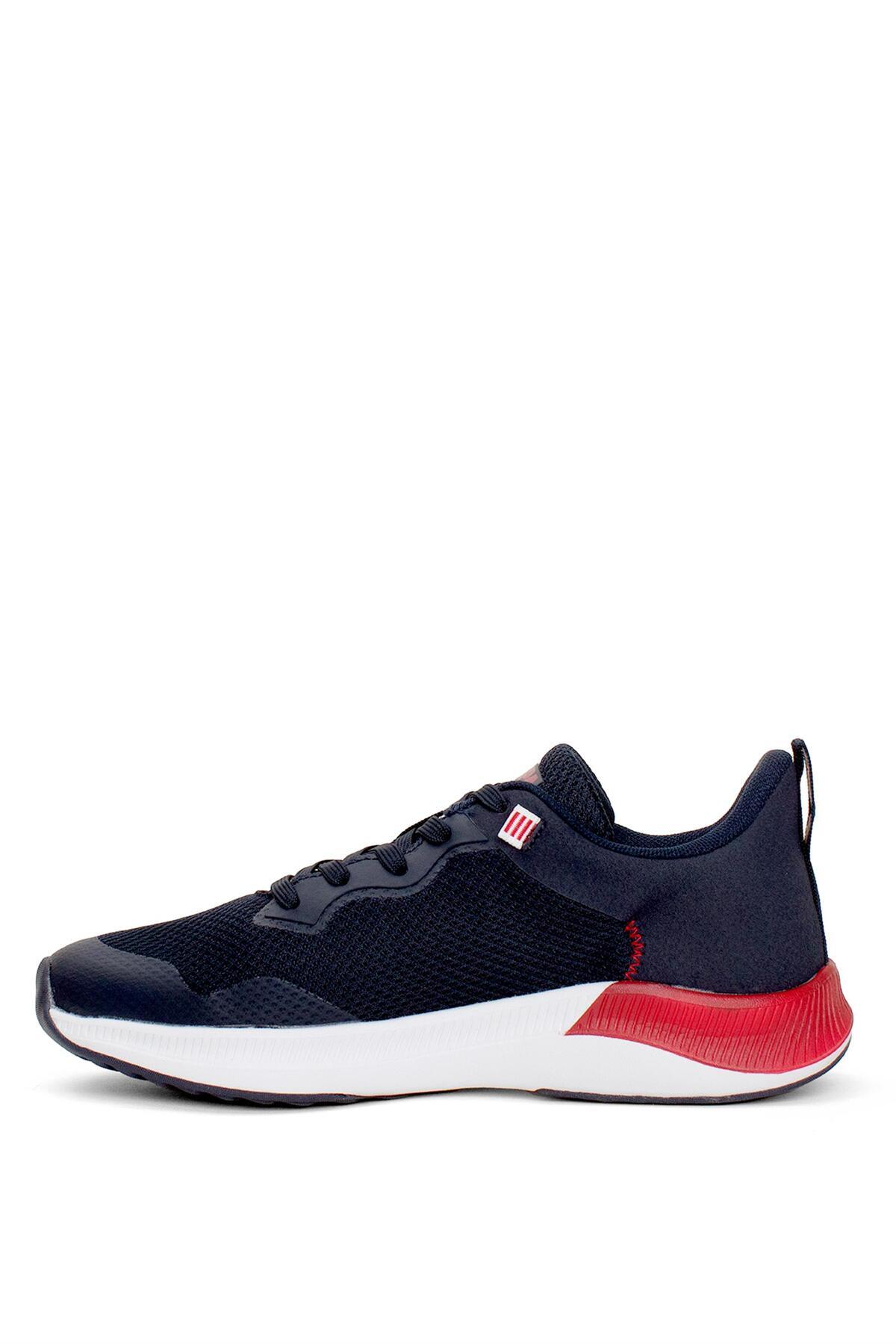 کتانی رانینگ U.S. Polo Assn. اورجینال مردانه برند یو اس پلو 24YFP1501779MTE BASE. Polo 101501779 Florin Men's Running Shoes Navy Blue - Red - تصویر 3