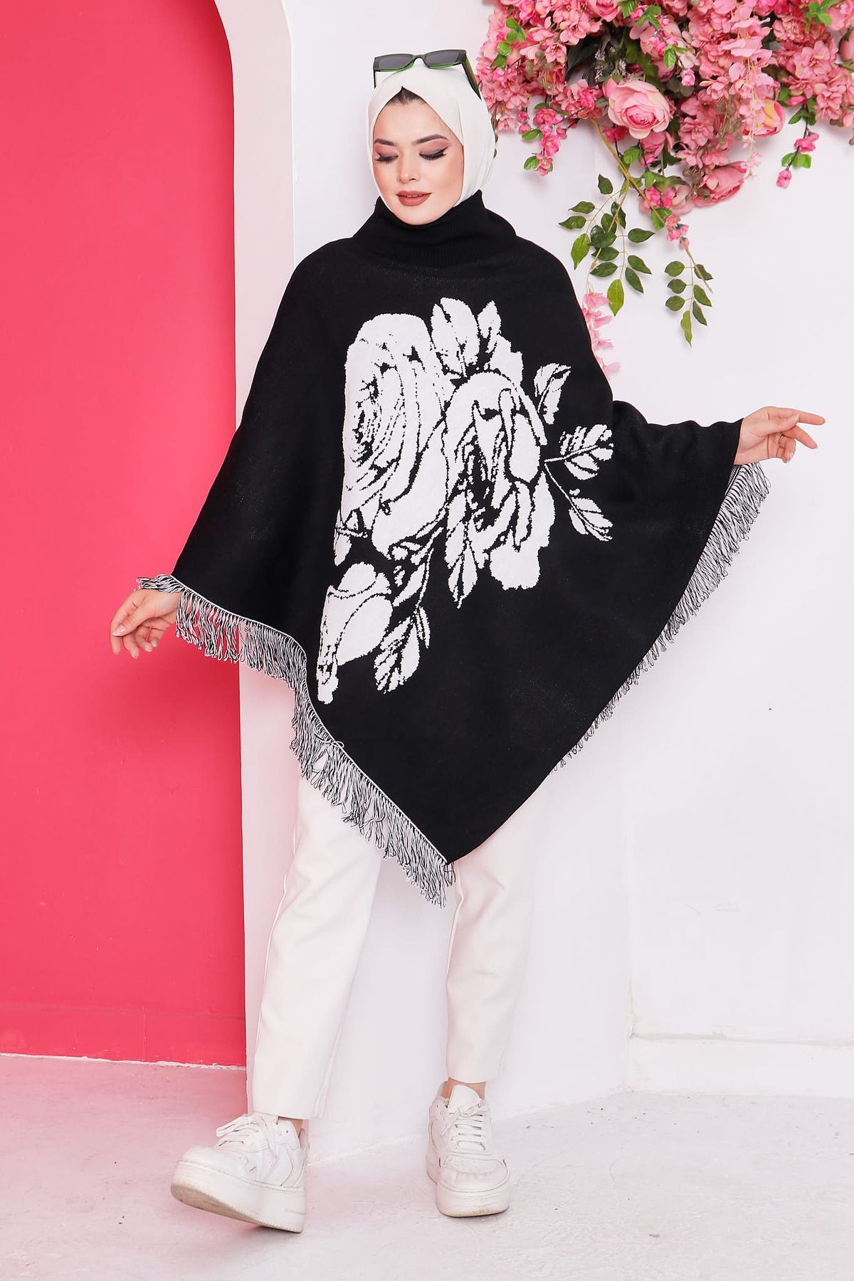 Poncho top style abaya