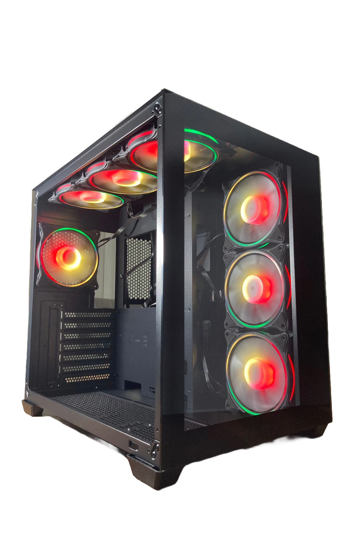 GAMEFORCE Lıquıd 7x120mm Rgb Fanlı Kumandalı Ve Kontrolcülü Atx Oyuncu Bilgisayar Kasası