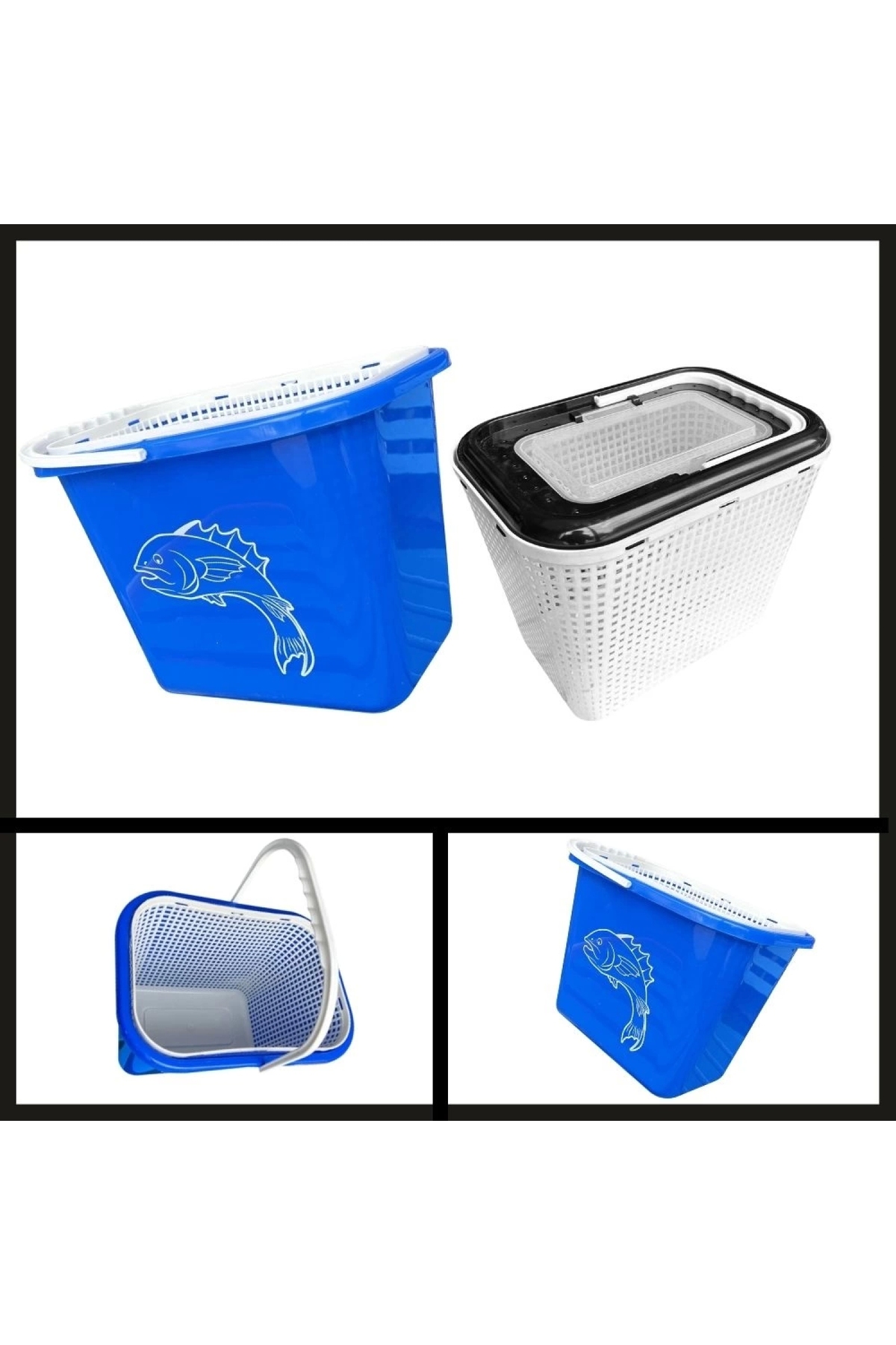 Uygunayakala Uyguna-Yakala 15 Lt Mavi Kod 179 Fishack Süzgeçli Balıkçı Kovası-MAL.421