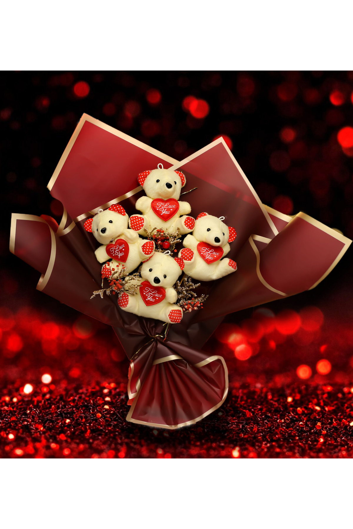 Valentine's Day SPECIAL Teddy Bear Bouquet Gift Set