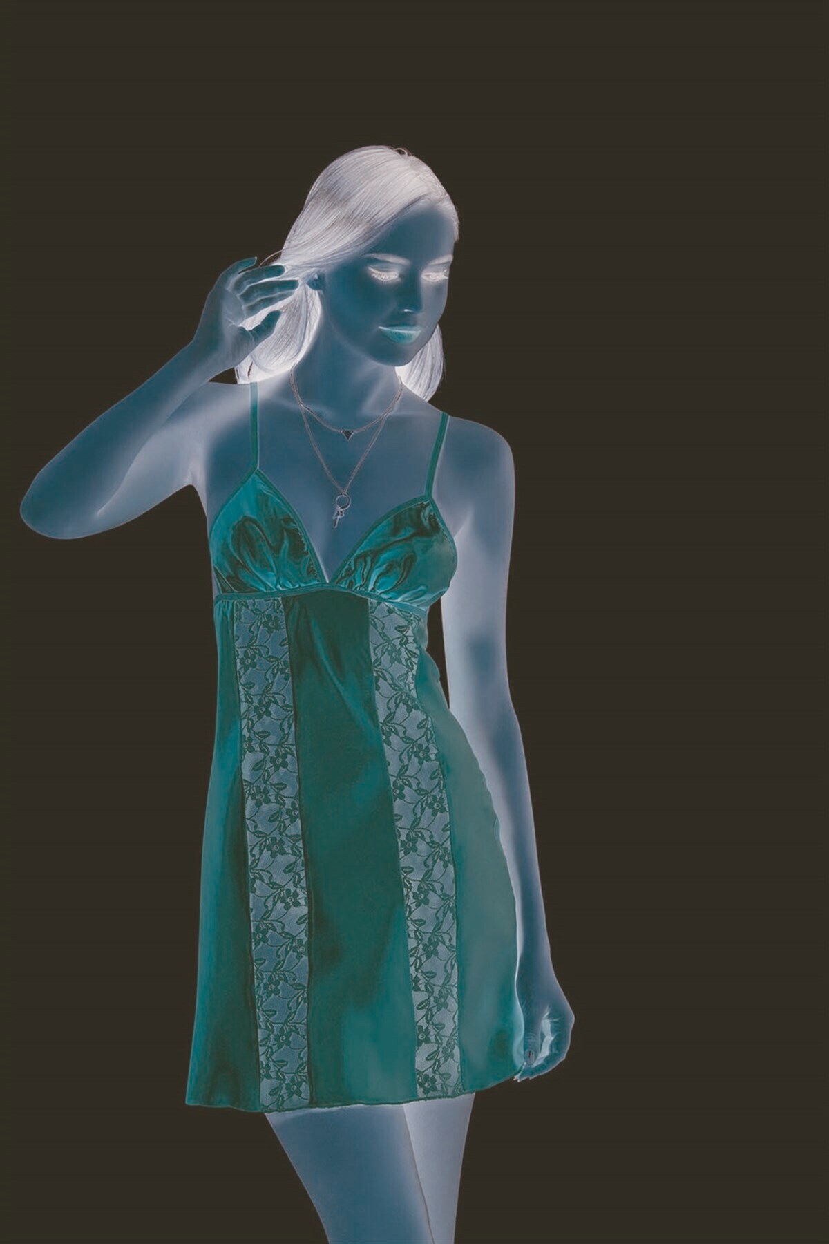 Aria's Closet Pembe Kısa Saten Gecelik