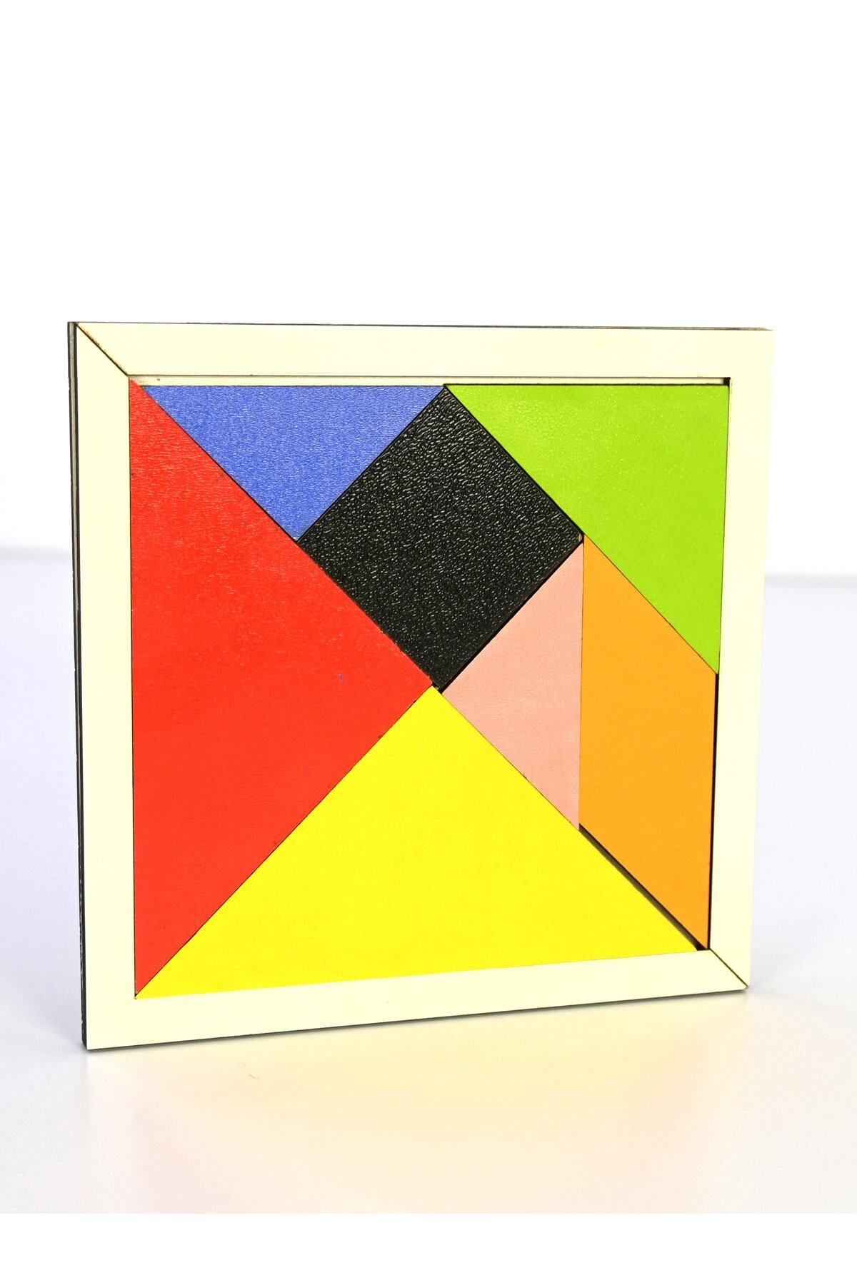Capellawoodworks-Tangram Set of 15 (7 Pieces Educational Colorful Wooden Mind Brain Teaser Logic Game) 5