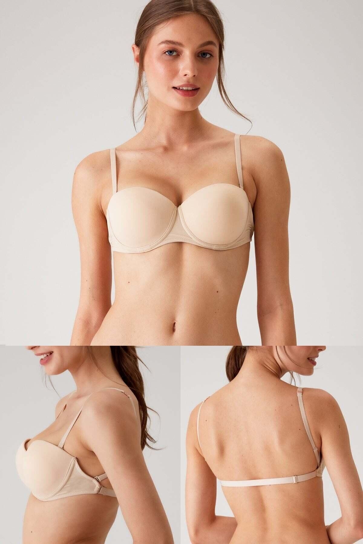 Pierre Cardin-6027 Model Pisa Supported Multi-Function Strapless Push-Up Bra - Skin Color 2