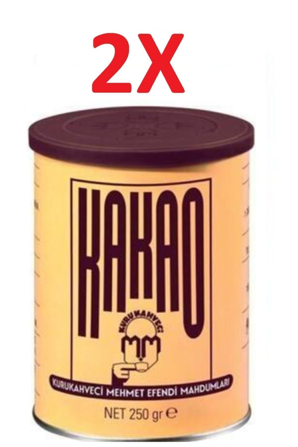 Mehmet Efendi Kakao 2 Adet 250 gr Teneke Kutu Kurukahveci
