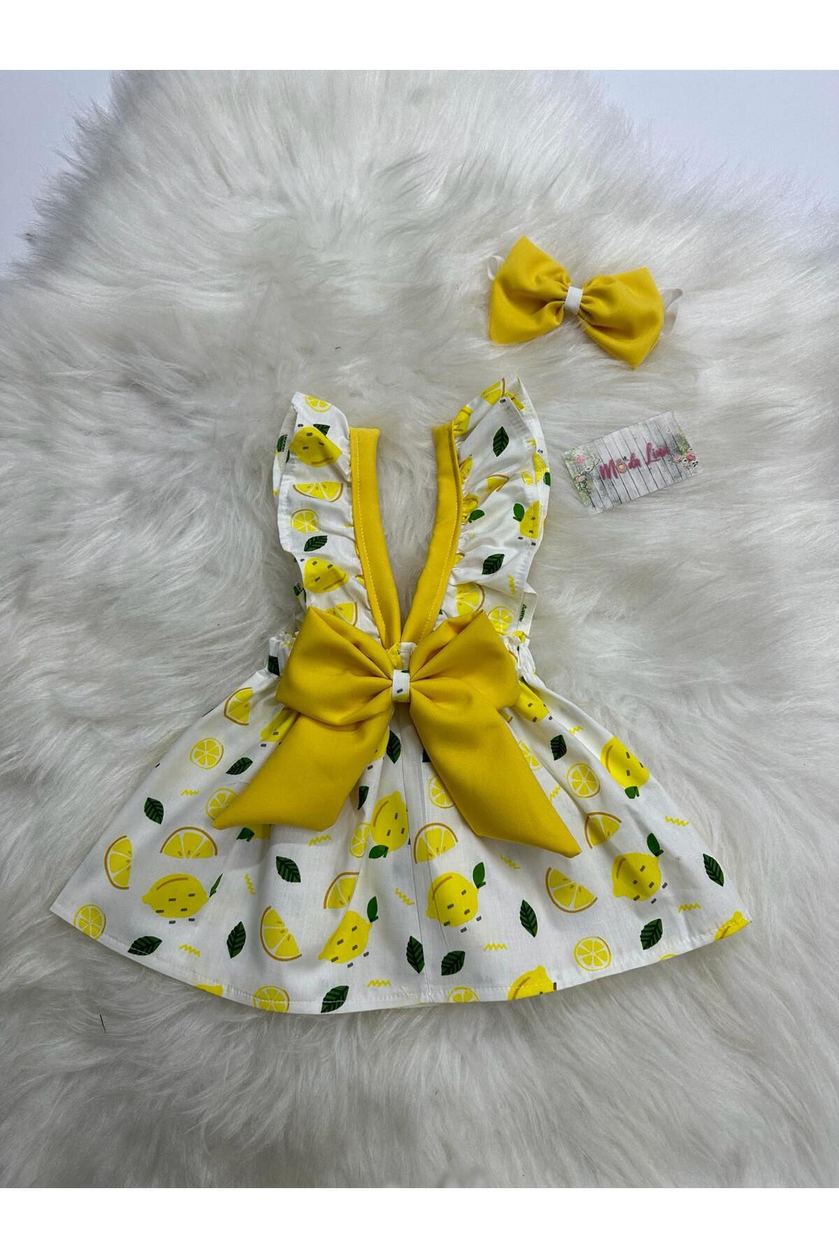 Lemon Pattern Salopette & Bandana
