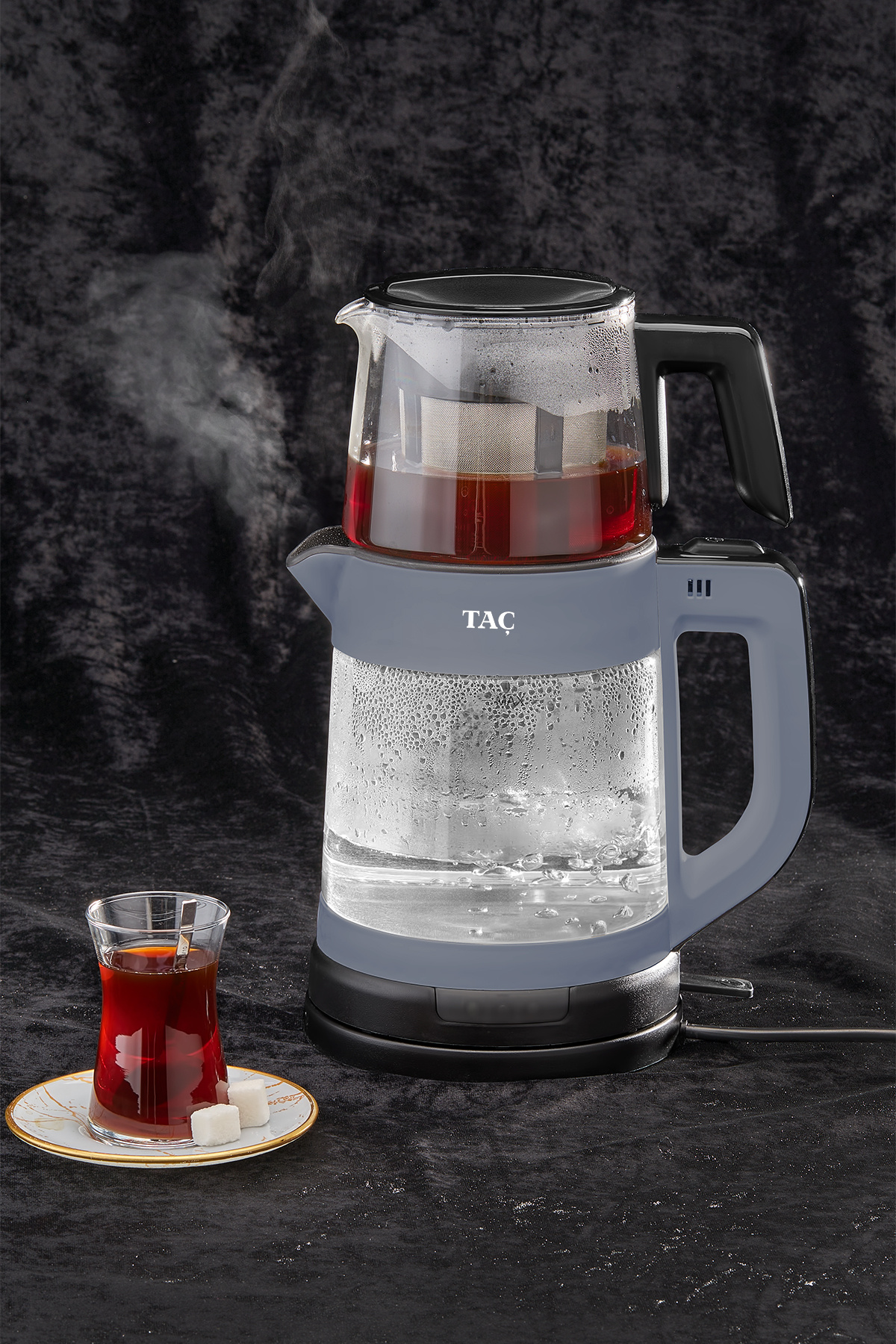 Taç Glassdem Cam Demlikli Çay Makinesi