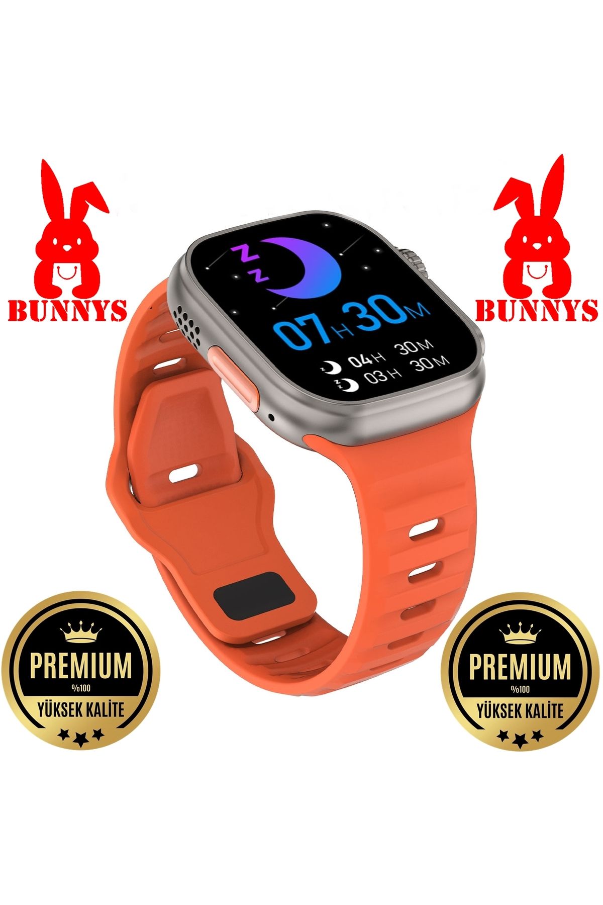 RABB T STORE Wacht 8 Ultra Ak ll Saat Apple iPhone 11 Pro Uyumlu Smart Watch Konu ma Ozellikli Giyilebilir Teknoloji