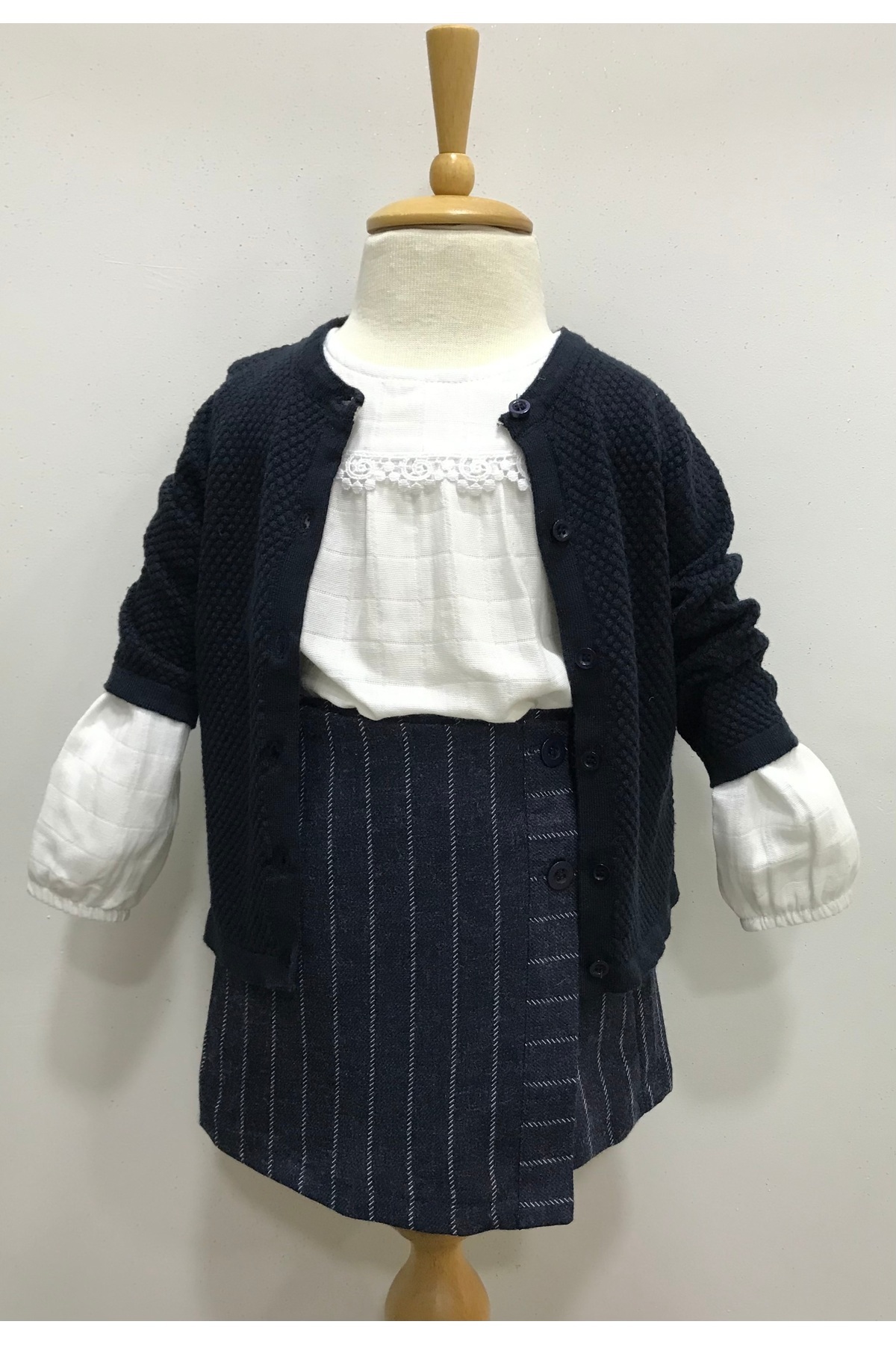 çikoby KIZ BEBEK LACİVERT TRİKO HIRKA fotoğrafı 5 (önizleme)