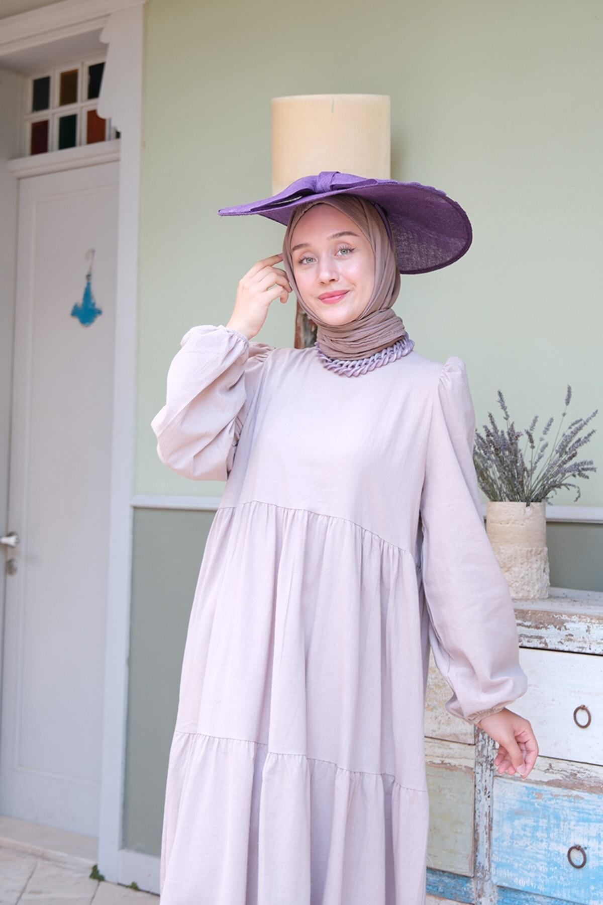 Ceylan Otantik-Φόρεμα Dusty Rose Organic Linen Layer 3