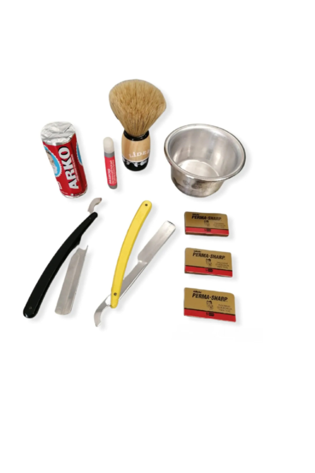 ucuzsanalmarket Tıraş Sabunu 9 Parça 2 Adet Ustura Kan Taşı Ve 15 Adet Perma Sharp Jilet