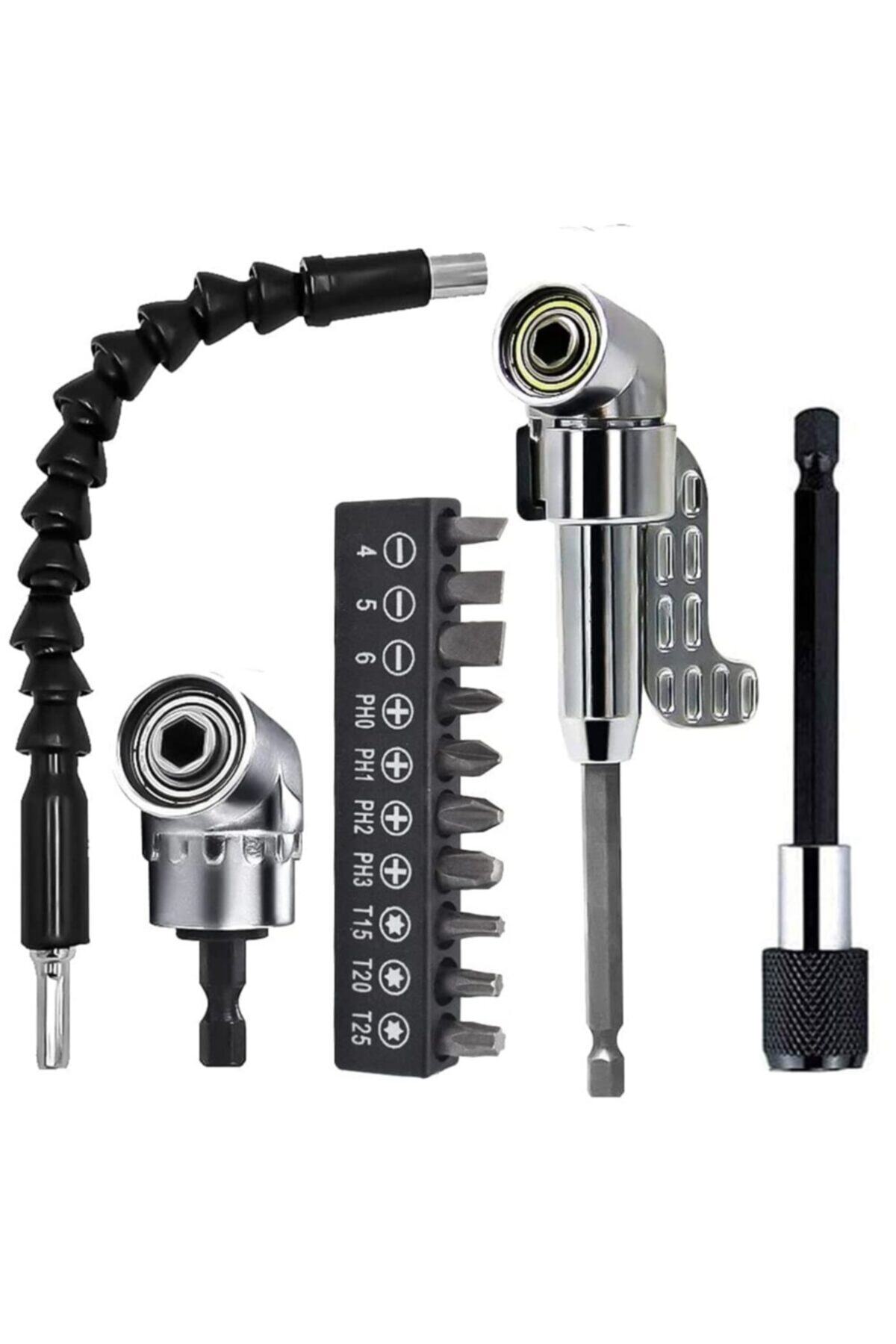 Depolife Matkap Için Vidalama Uç Seti Altıgen Hex Köşe Kör Vidalama Adaptörü Hızlı Bits Adaptör Esnek Hortum