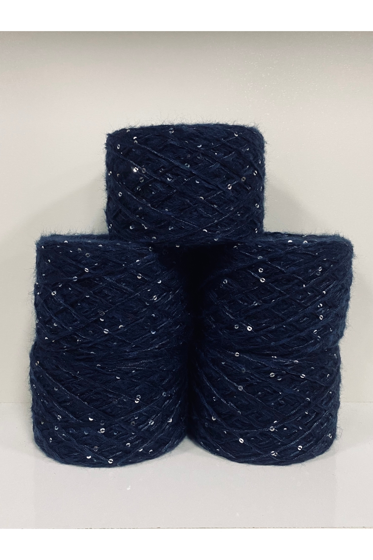 Navy blue Moher black silver Sequin Visual Total 540gr