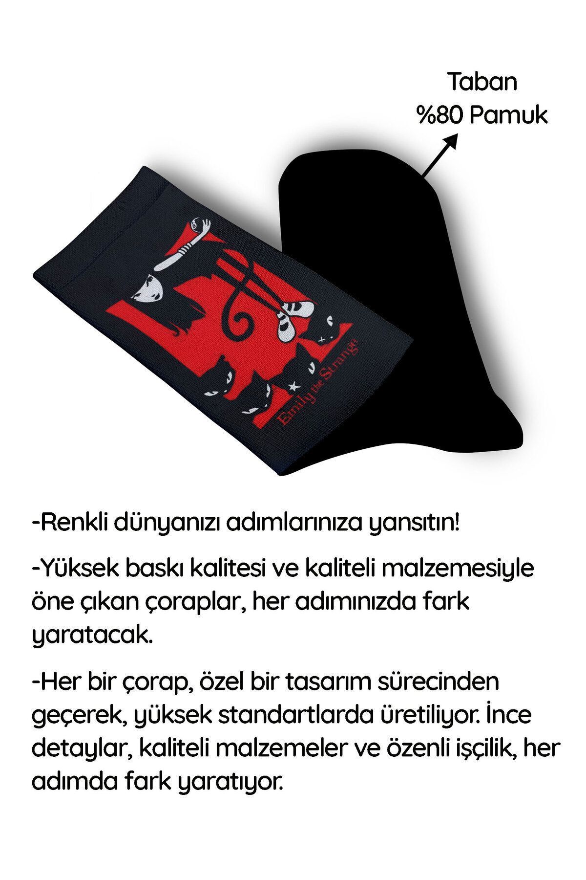 Apollo Socks-Emily The Strange Gothic Socks - Unisex 4
