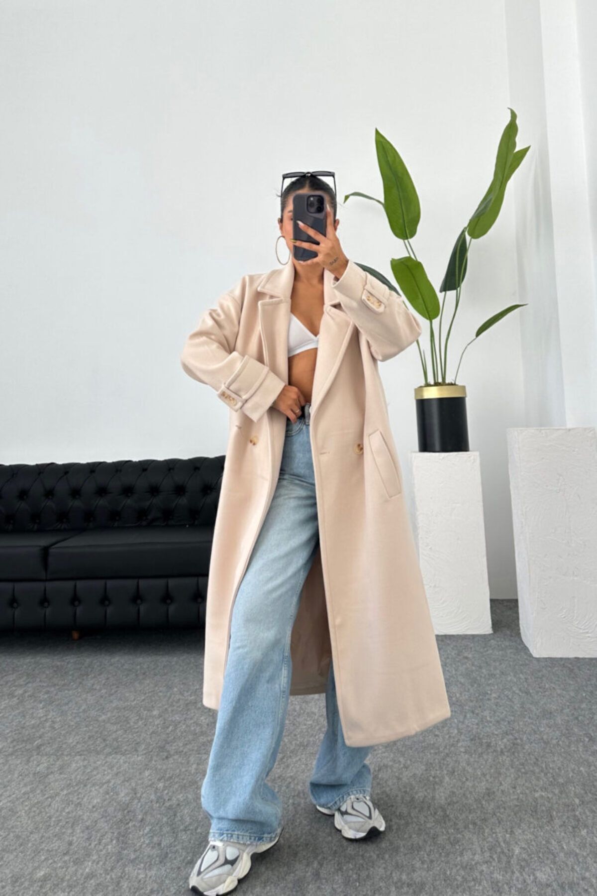 Women's Premium Quality Double Breasted Oversize Coat p002957