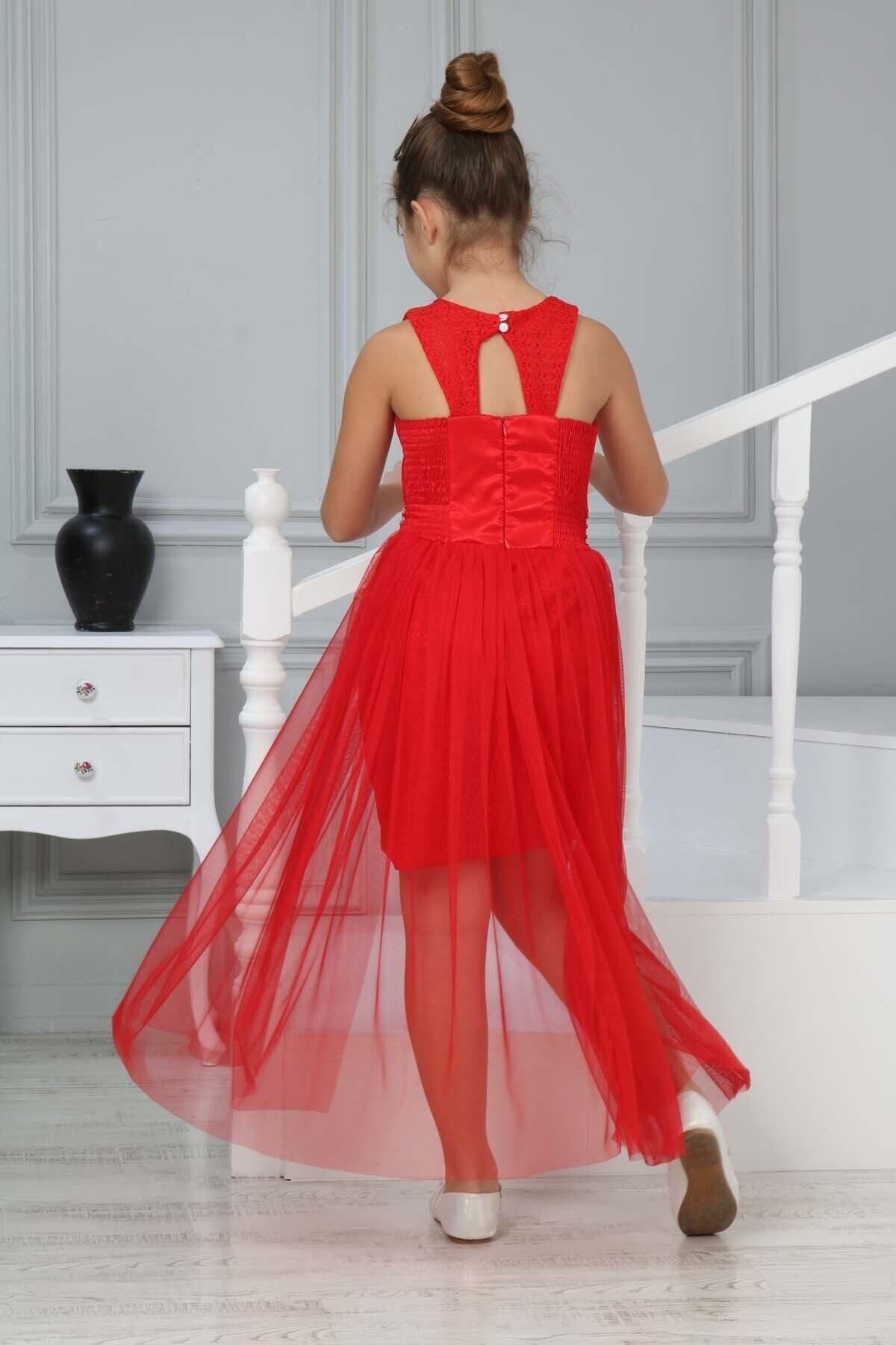 Asortik Kids Girl s Red Evening Dress Graduation Dress Wedding