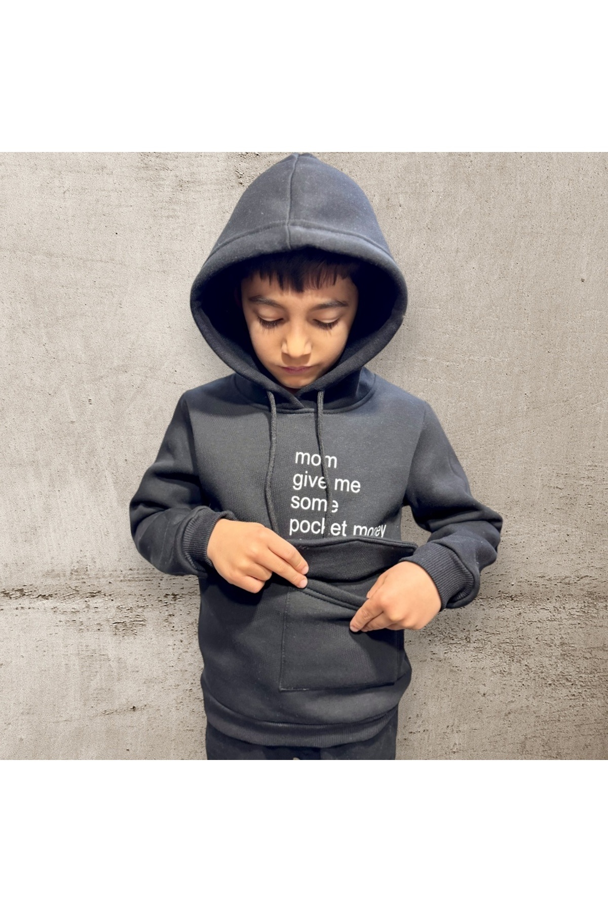 سویشرت پسرانه مشکی İvven's | 1212-01 اورجینال - تصویر 5