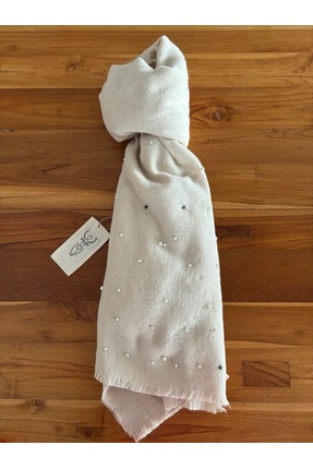 Chinko Siyah ve beyaz incili çok özel şal