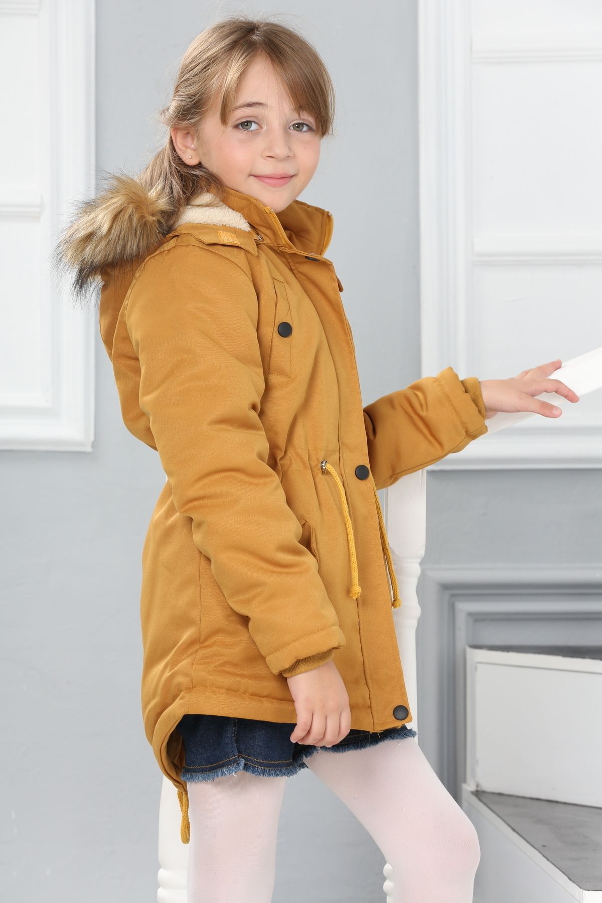 Girls mustard parka 2025