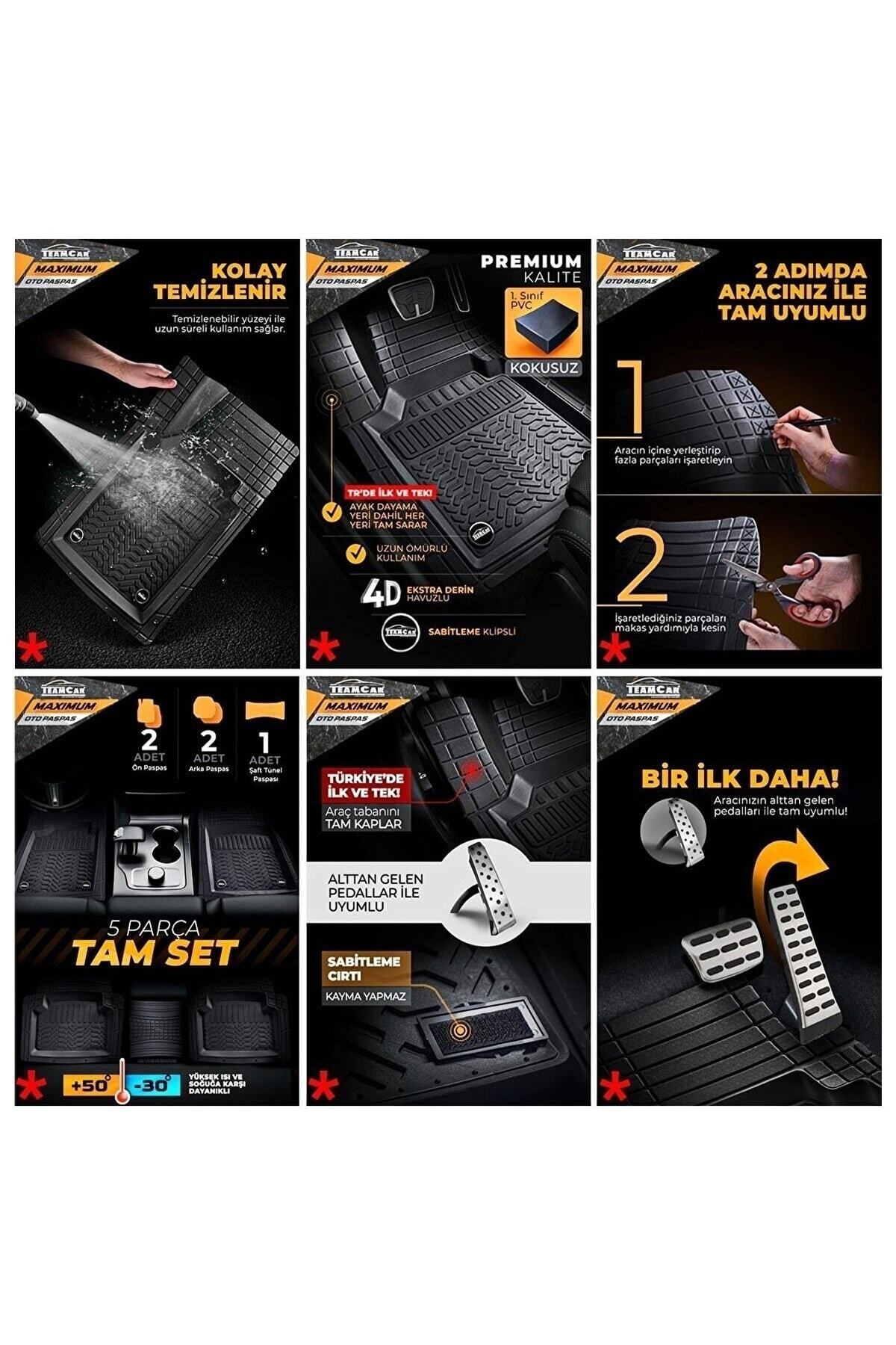 TEAMCAR-Mitsubishi Eclipse Cross 2020 Model Compatible 3D Luggage Pool + Maximum Black Mat with 3D Pool 3