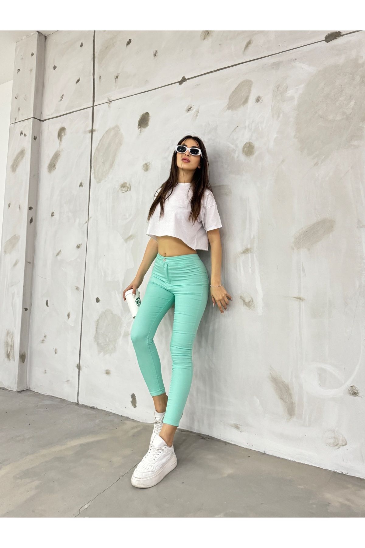 Buy Mint Green Leggings for Women by TRENDYOL Online