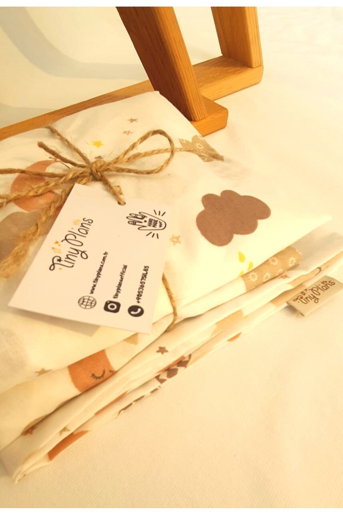 tiny plans Lastikli Bebek Çarşaf - Yastık Kılıfı Takımı 70x120 cm fotoğrafı 4 (önizleme)