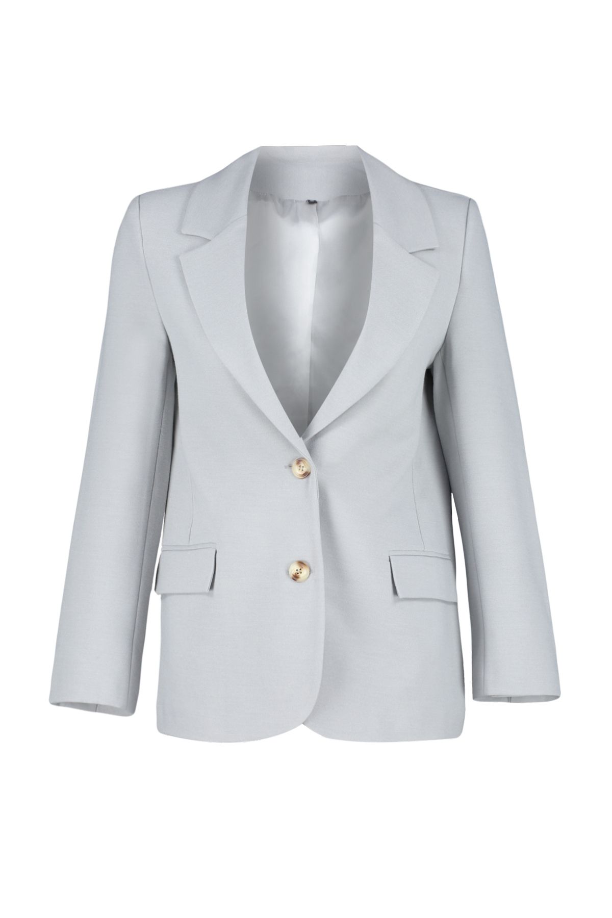 Trendyol Collection-Grau gefütterte gewebte Blazerjacke in limitierter Auflage - TWOAW23BC00132 7