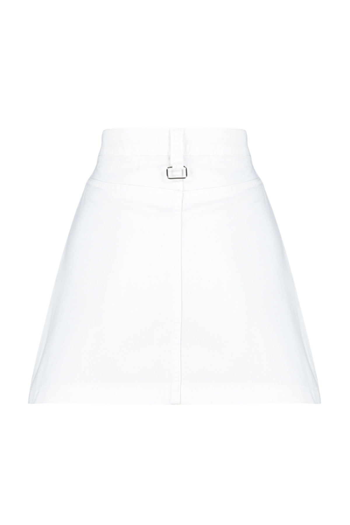 Trendyolmilla  Beyaz Fermuar Detaylı Kargo Cepli Yüksek Bel Mini Denim Etek TWOSS24ET00080 - Görsel 8