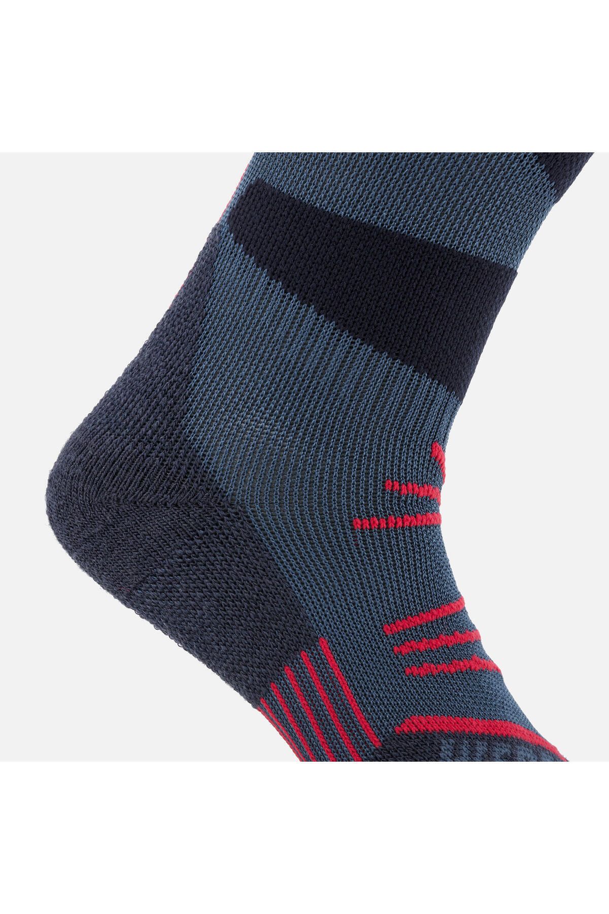 ADULT SKI SOCKS - 500 - NAVY BLUE RED WEDZE