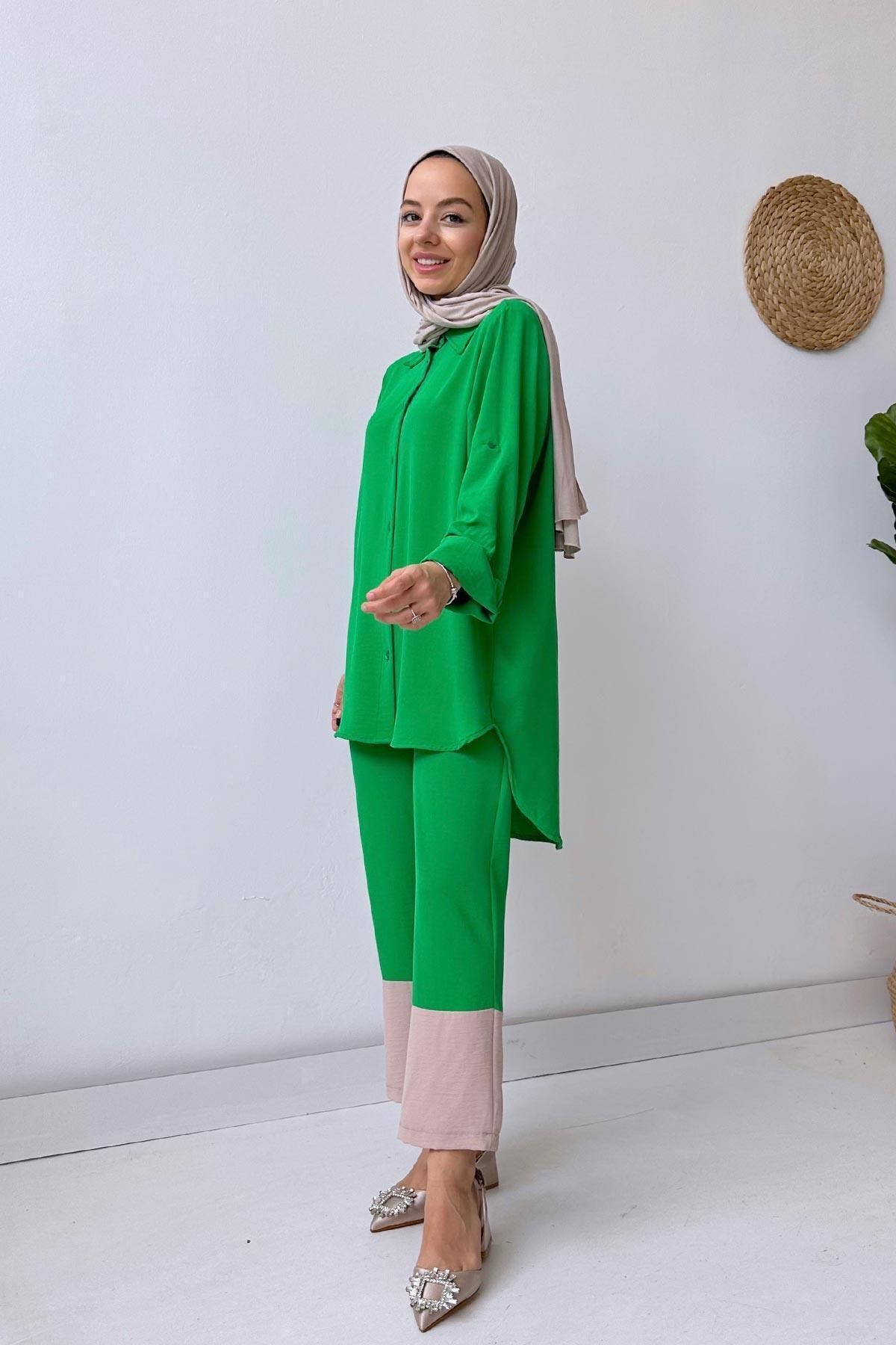 Ka Hijab-Section Suit - Green 3