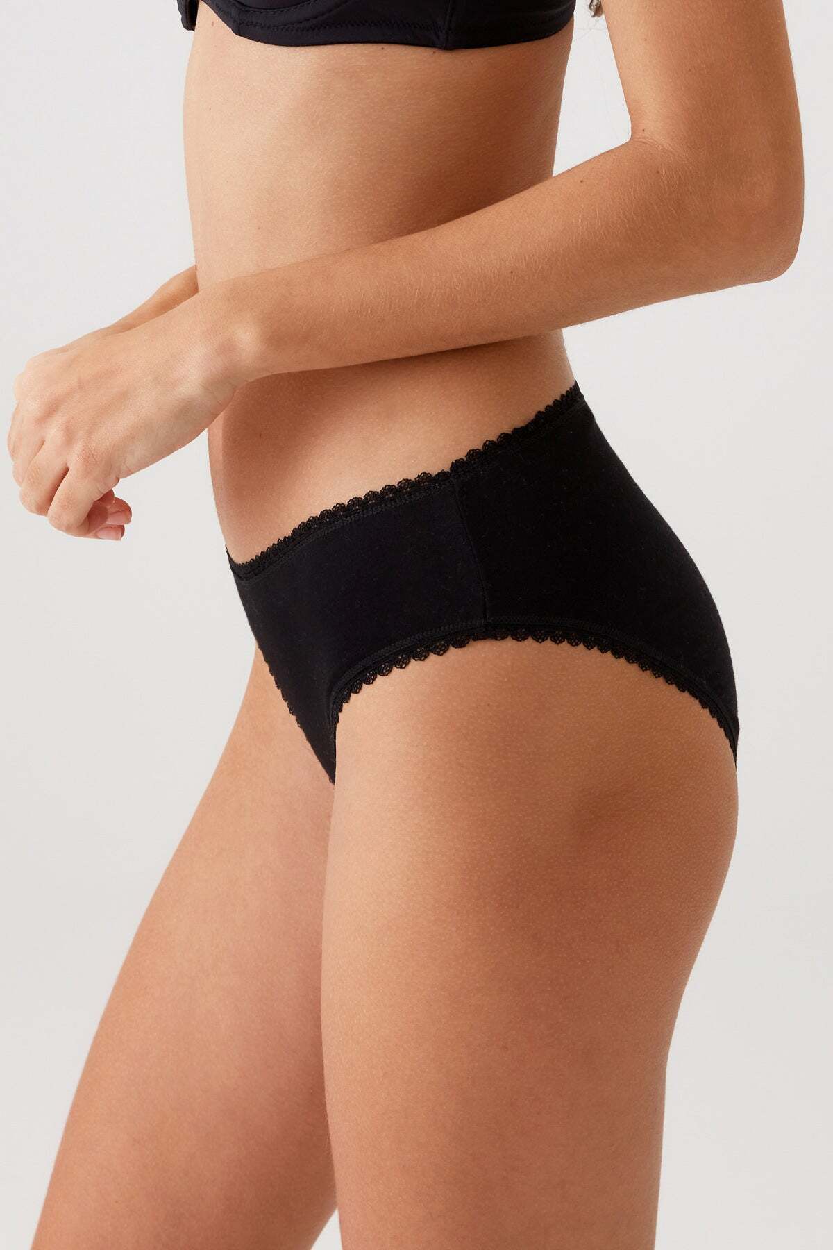 Pierre Cardin-Pachet de 3 chiloți din bumbac cu talie normală 2238 negru-alb-brun 7