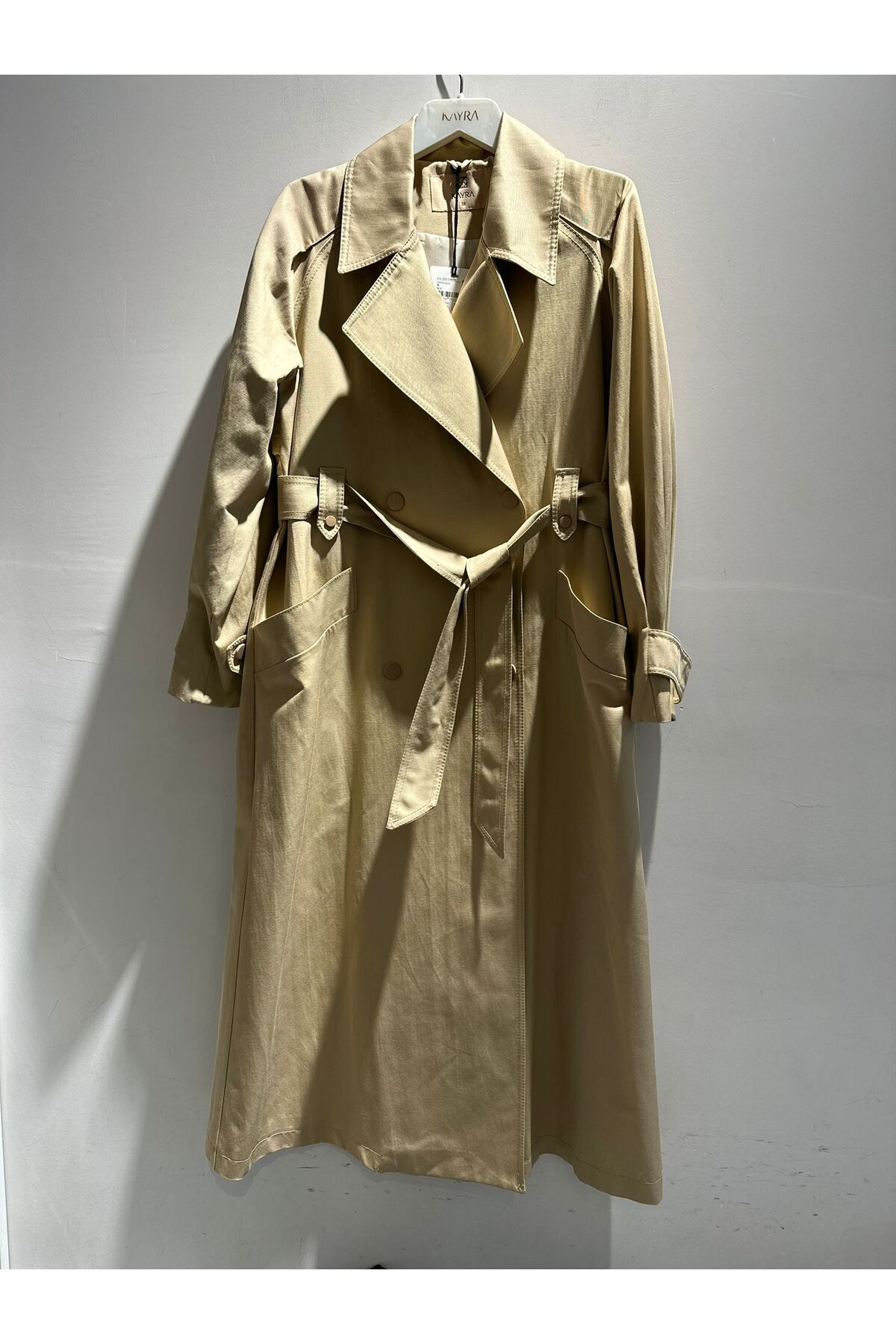 Wide lapel trench clearance coat